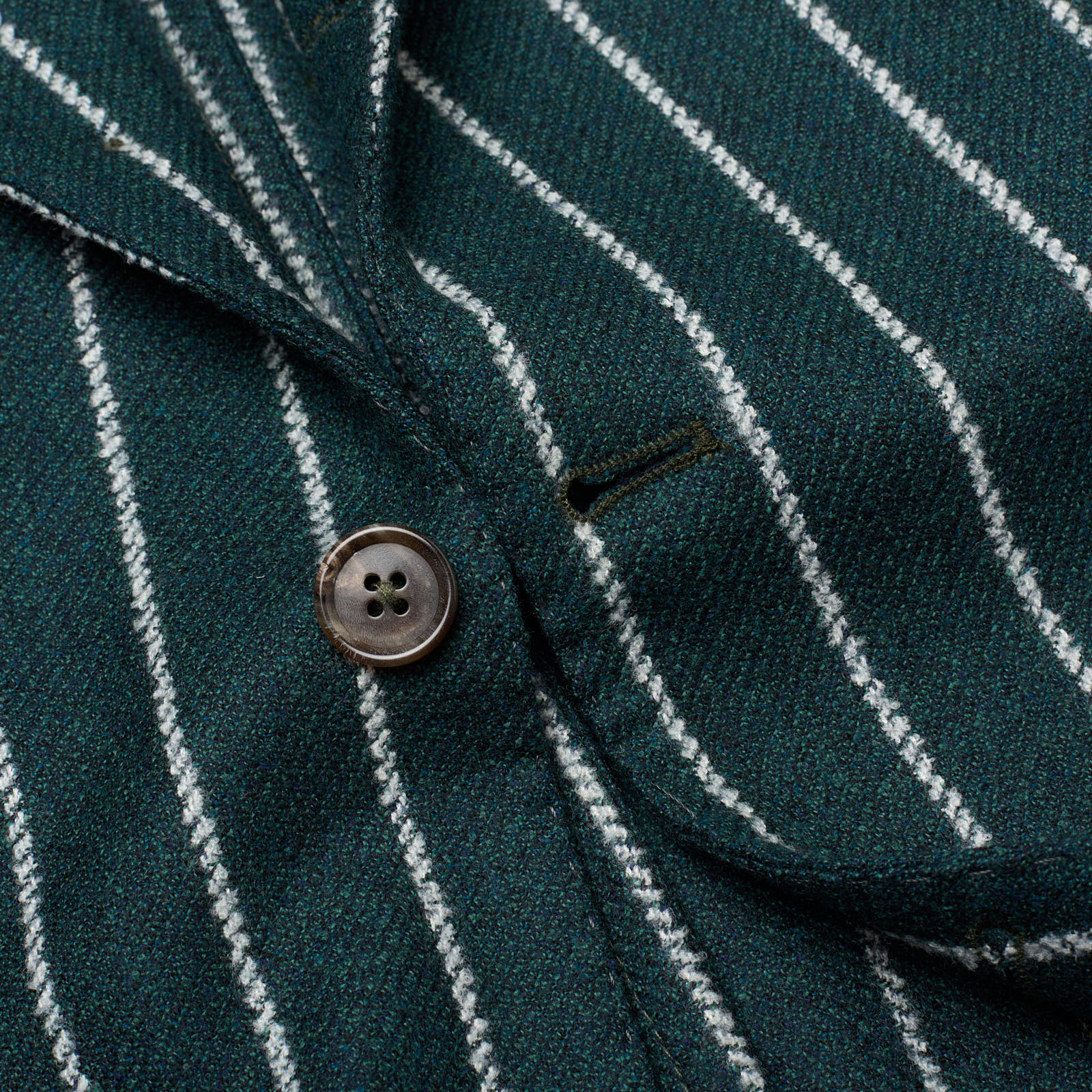 SARTORIA PARTENOPEA Green Striped Wool Jacket EU 48 NEW US 38 Current Model