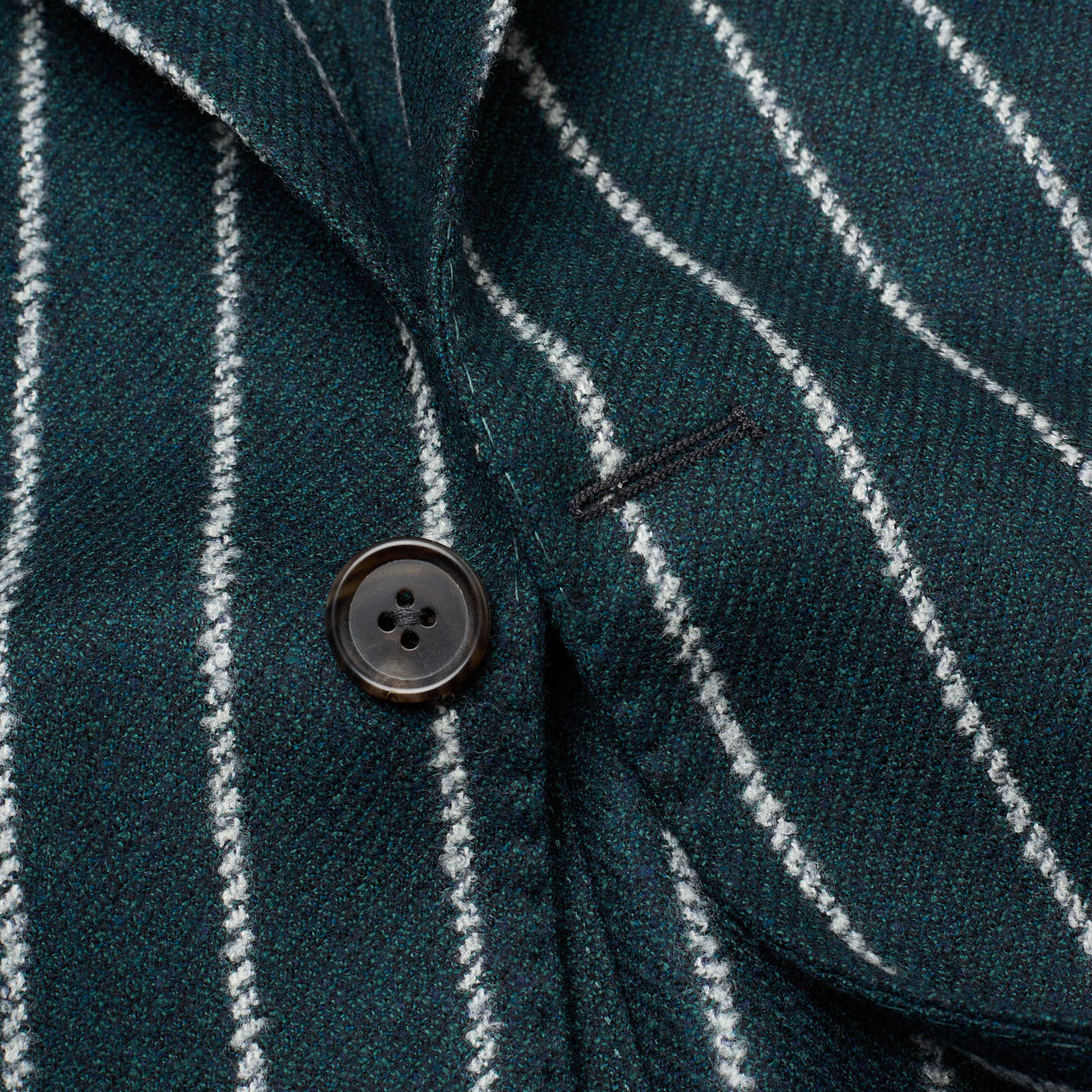 SARTORIA PARTENOPEA Bottle Green Striped Wool Jacket NEW Current Model