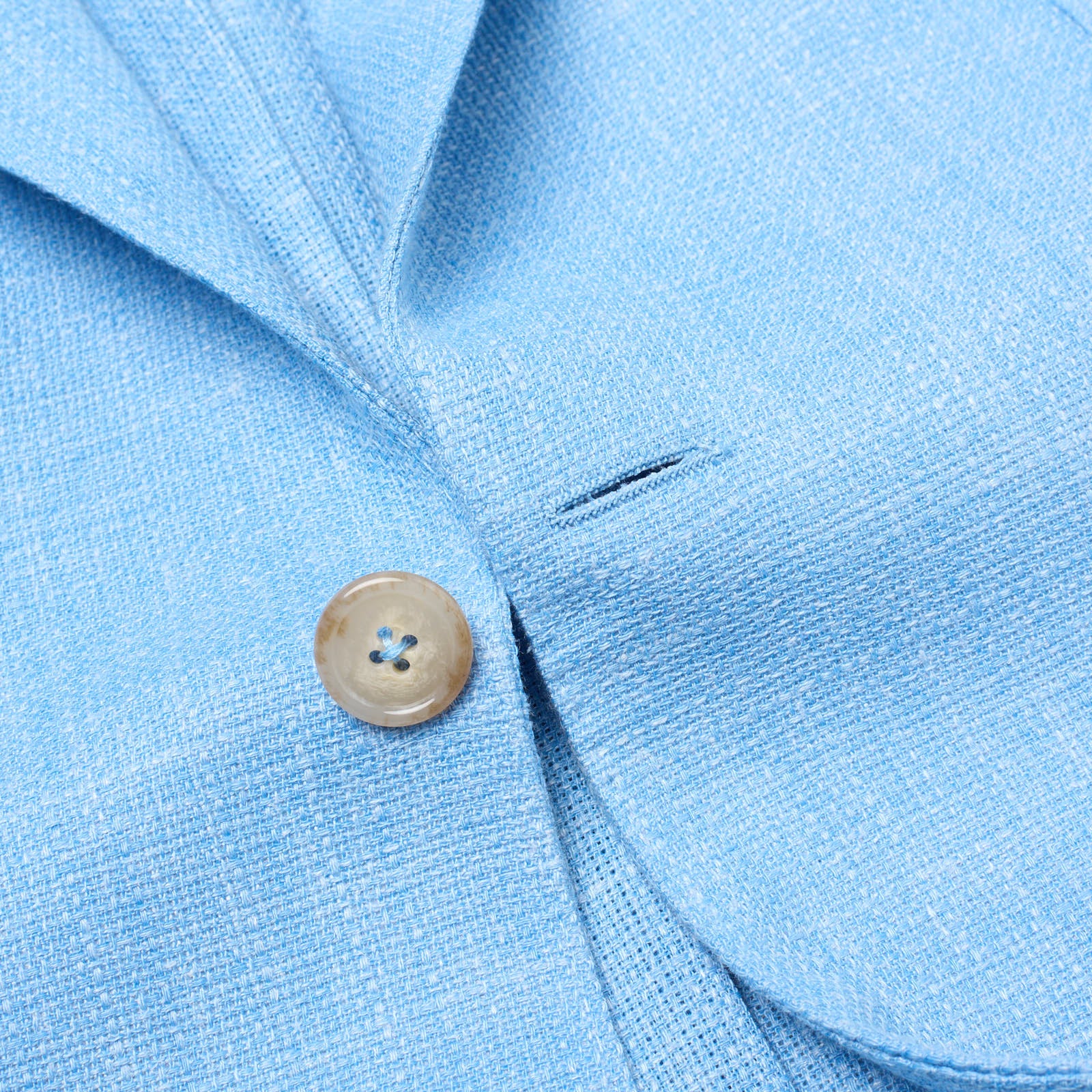 SARTORIA PARTENOPEA Light Blue Linen-Polyester Unlined Jacket NEW Current Model