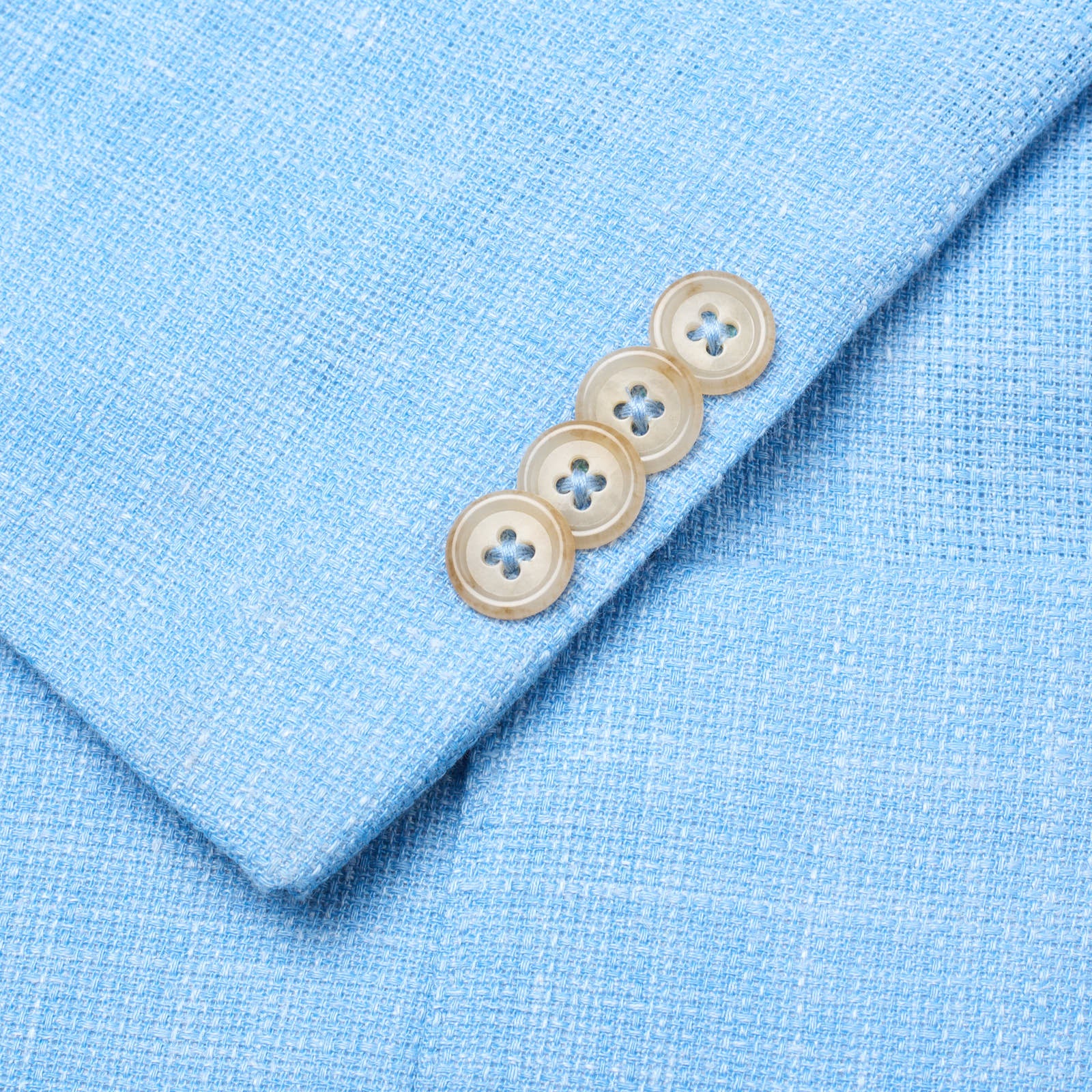 SARTORIA PARTENOPEA Light Blue Linen-Polyester Unlined Jacket NEW Current Model