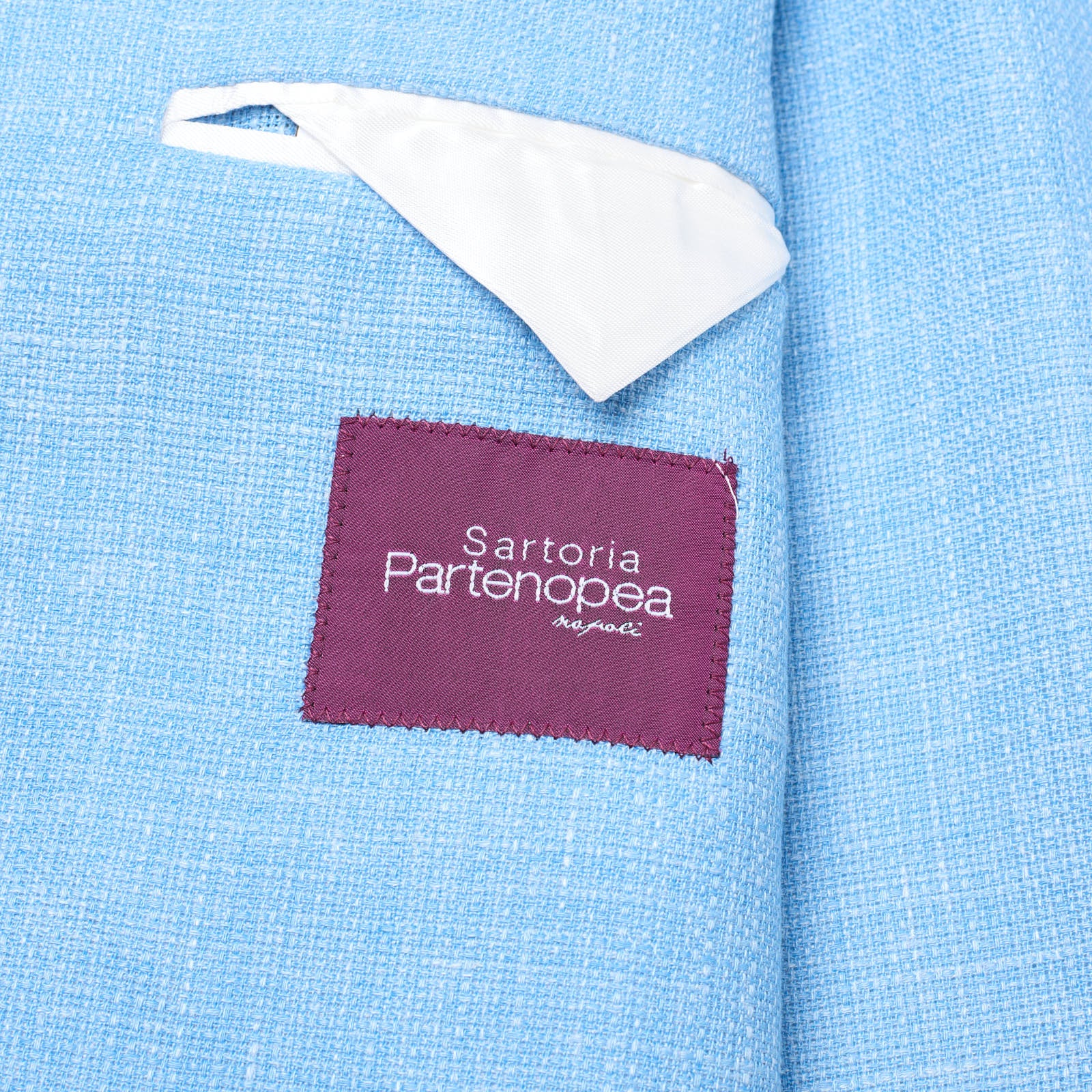 SARTORIA PARTENOPEA Light Blue Linen-Polyester Unlined Jacket NEW Current Model