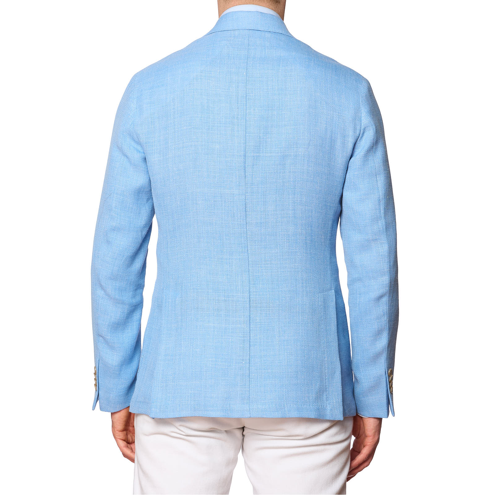 SARTORIA PARTENOPEA Light Blue Linen-Polyester Unlined Jacket NEW Current Model