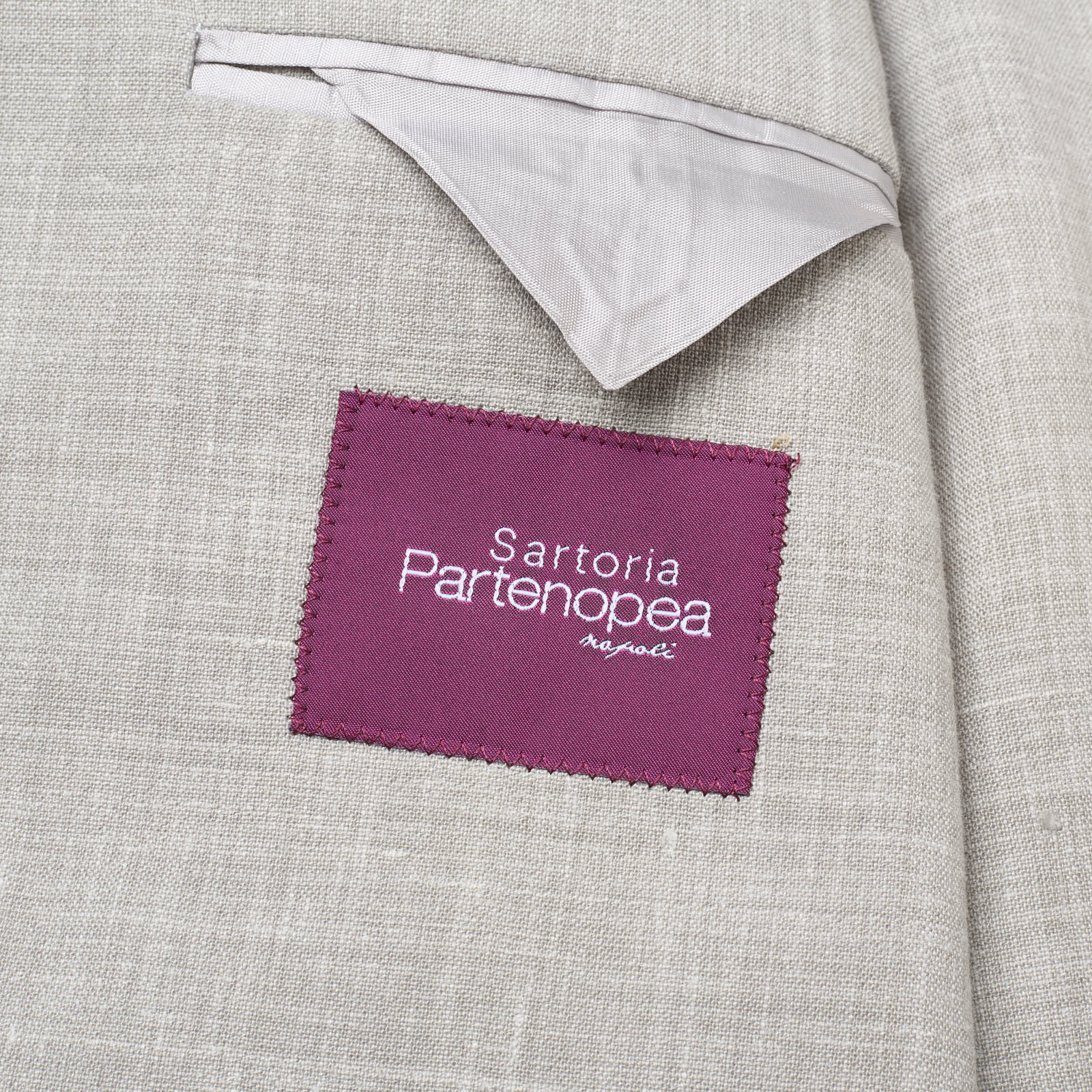 SARTORIA PARTENOPEA Gray Linen-Polyester Unlined Jacket NEW Current Model