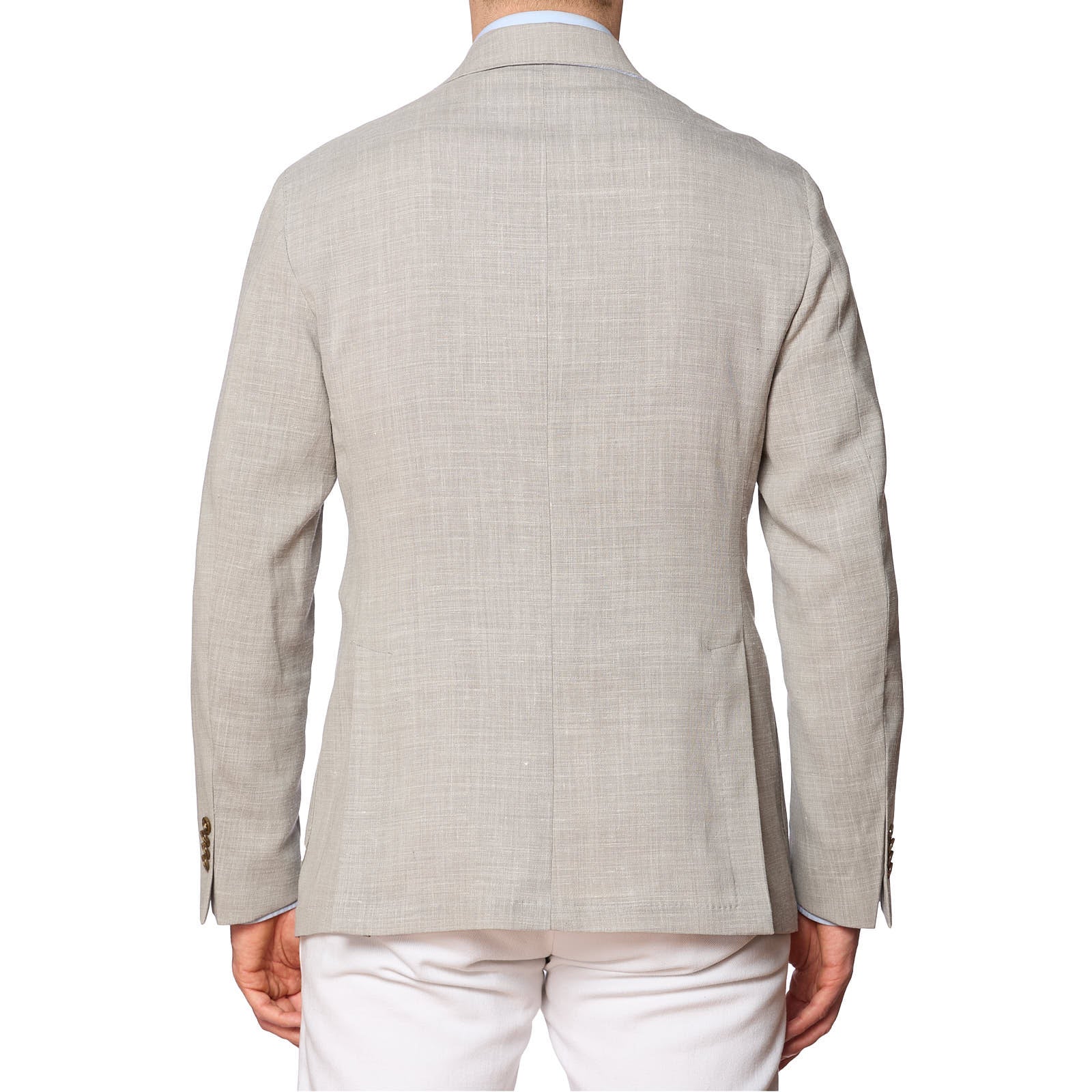 SARTORIA PARTENOPEA Gray Linen-Polyester Unlined Jacket NEW Current Model