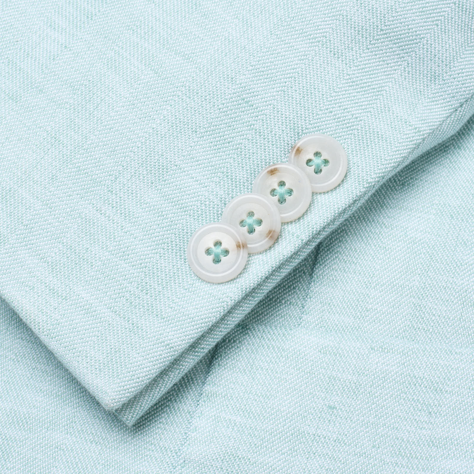 SARTORIA PARTENOPEA Mint Color Cotton-Linen Unlined Jacket NEW Current Model