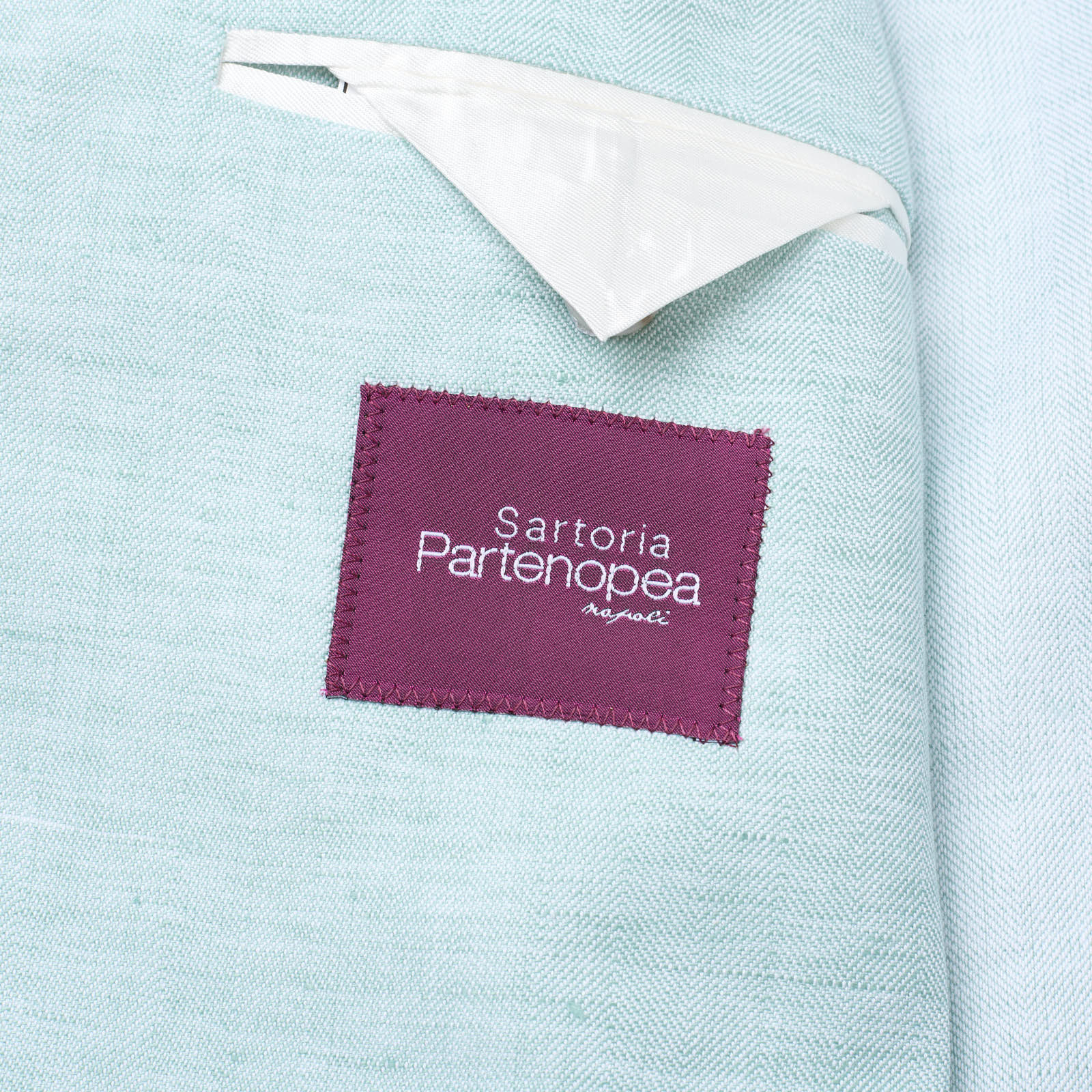 SARTORIA PARTENOPEA Mint Color Cotton-Linen Unlined Jacket NEW Current Model