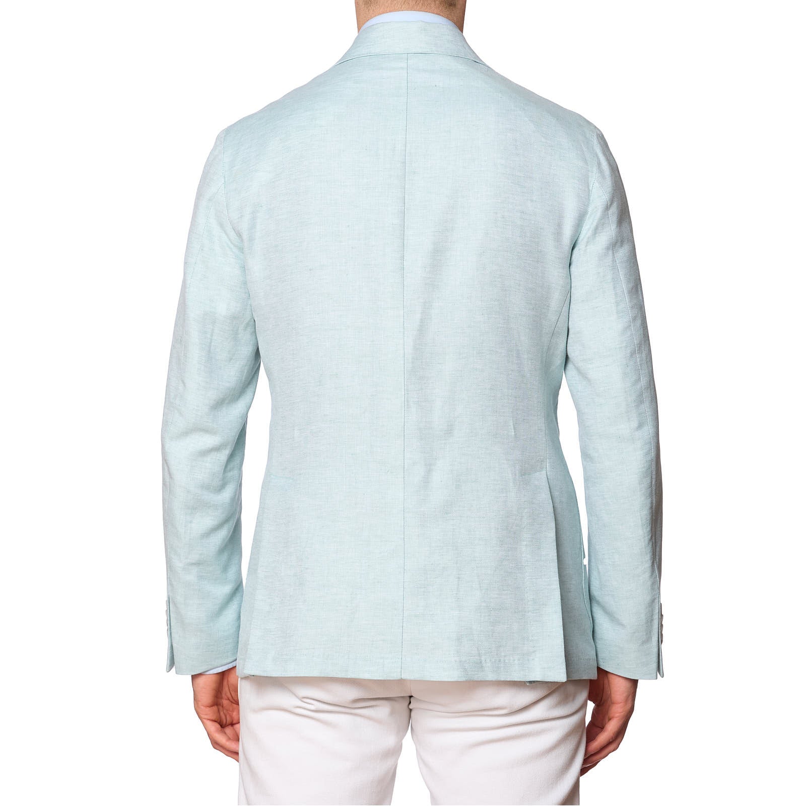 SARTORIA PARTENOPEA Mint Color Cotton-Linen Unlined Jacket NEW Current Model