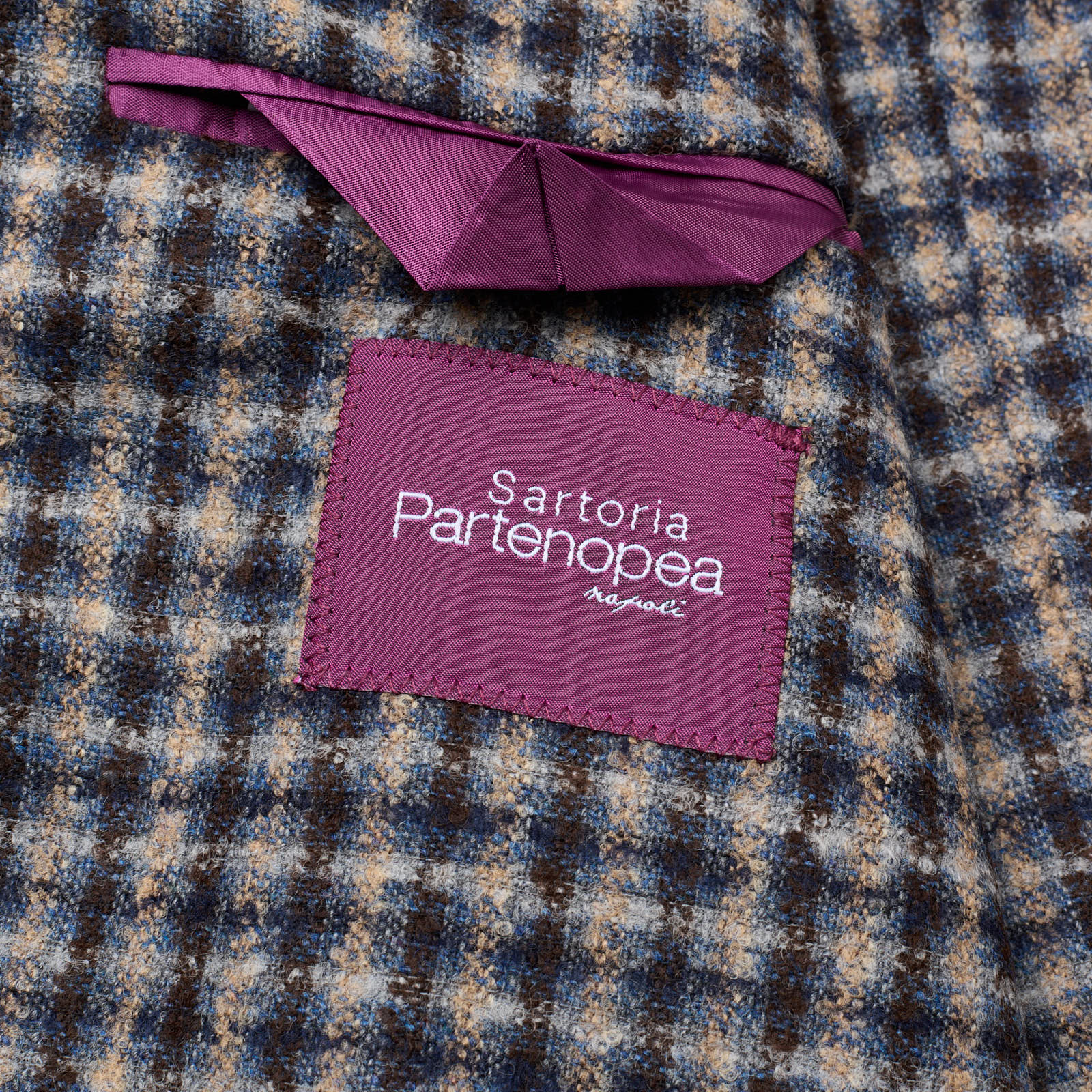SARTORIA PARTENOPEA Multicolor Plaid Wool Jacket EU 56 NEW US 46 Current Model