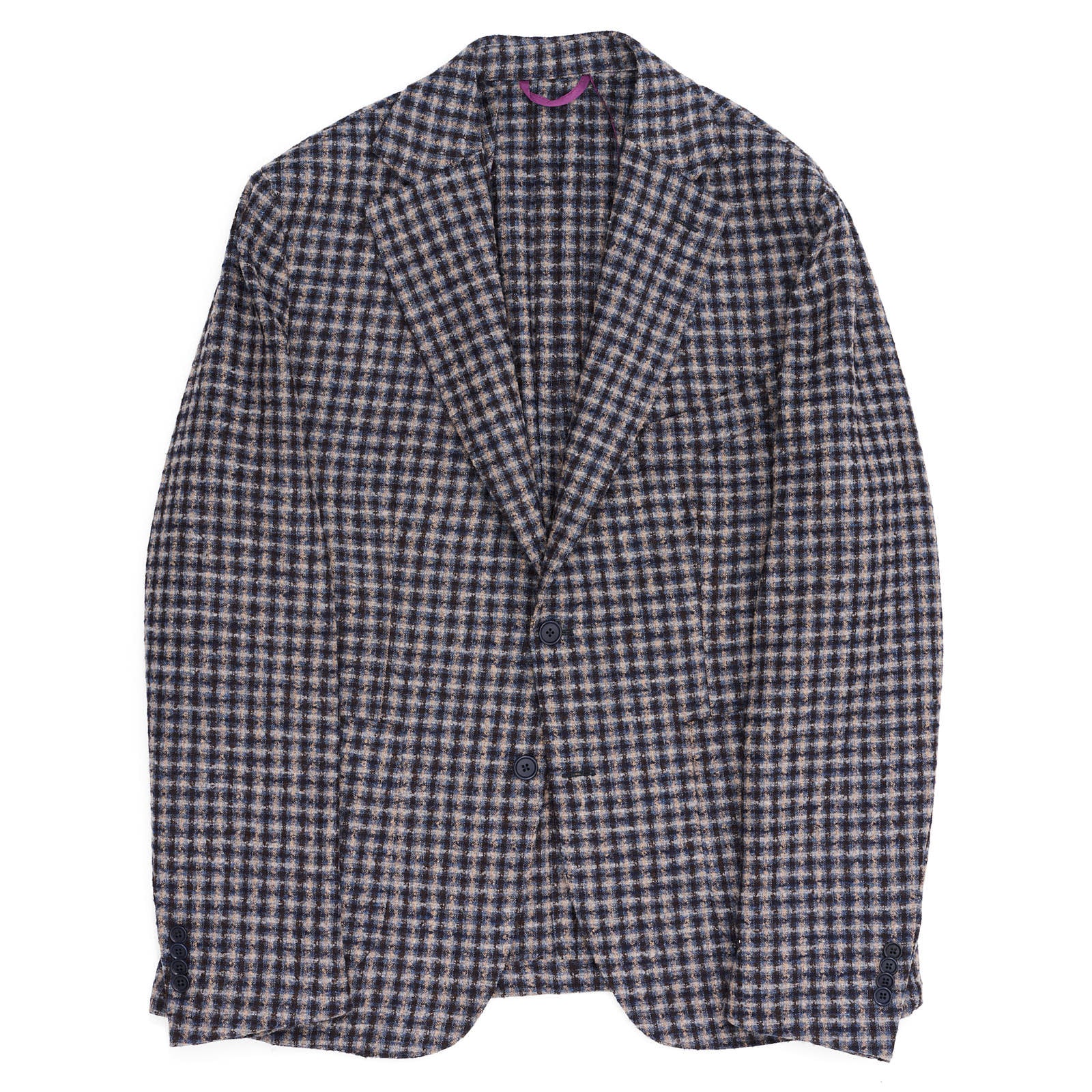 SARTORIA PARTENOPEA Multicolor Plaid Wool Jacket EU 56 NEW US 46 Current Model