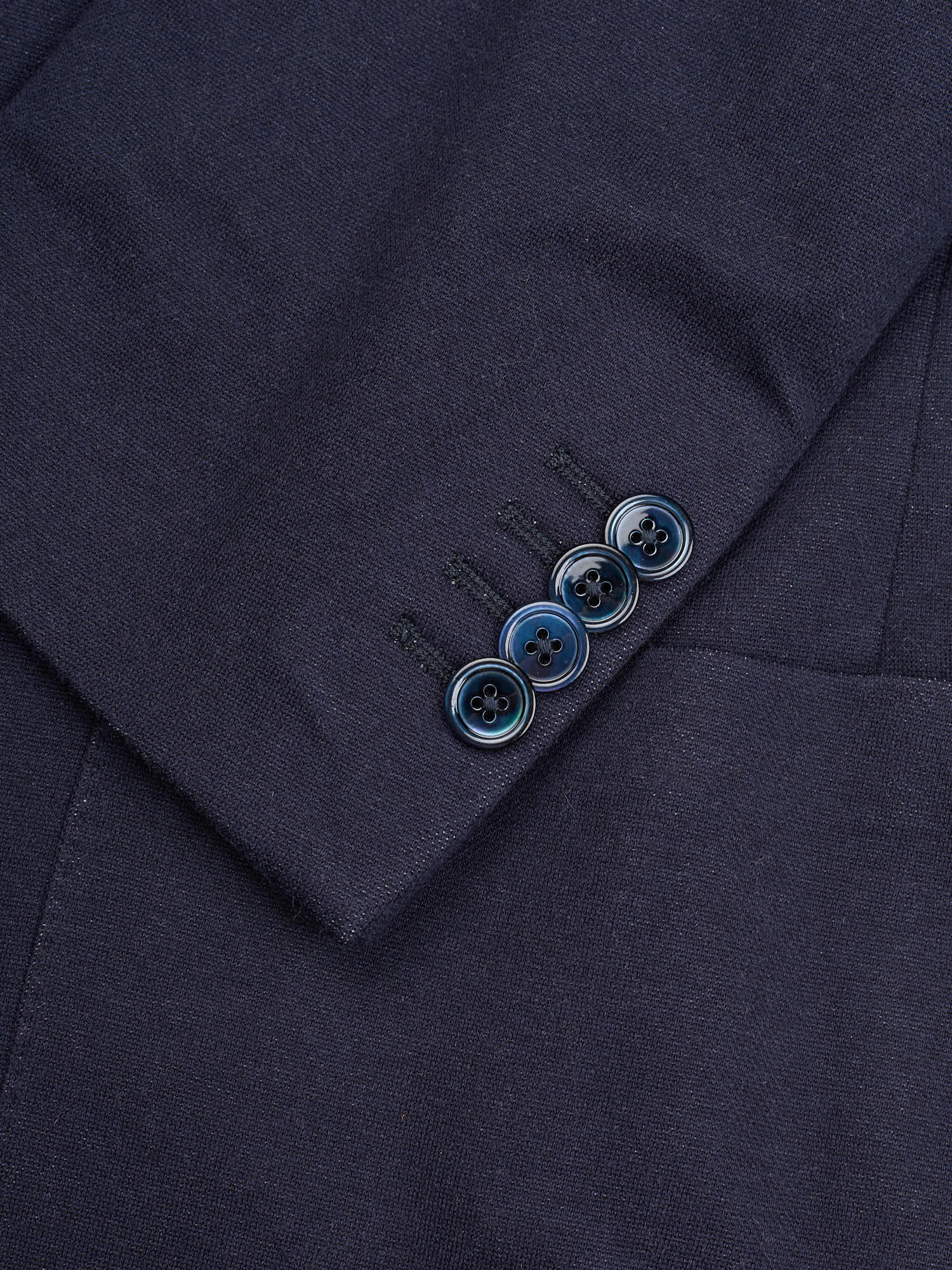 SARTORIA PARTENOPEA Blue Cotton-Cashmere-Silk Luxury Jersey Blazer Jacket