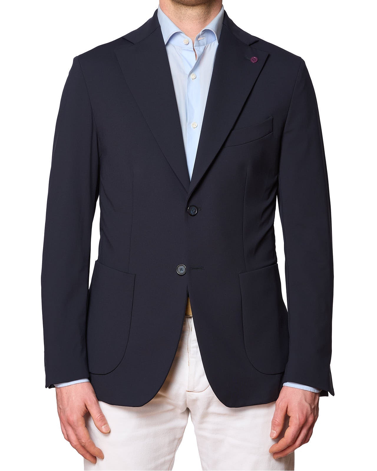 SARTORIA PARTENOPEA Navy Blue Stretch Jacket EU 50 NEW US 40 Current Model