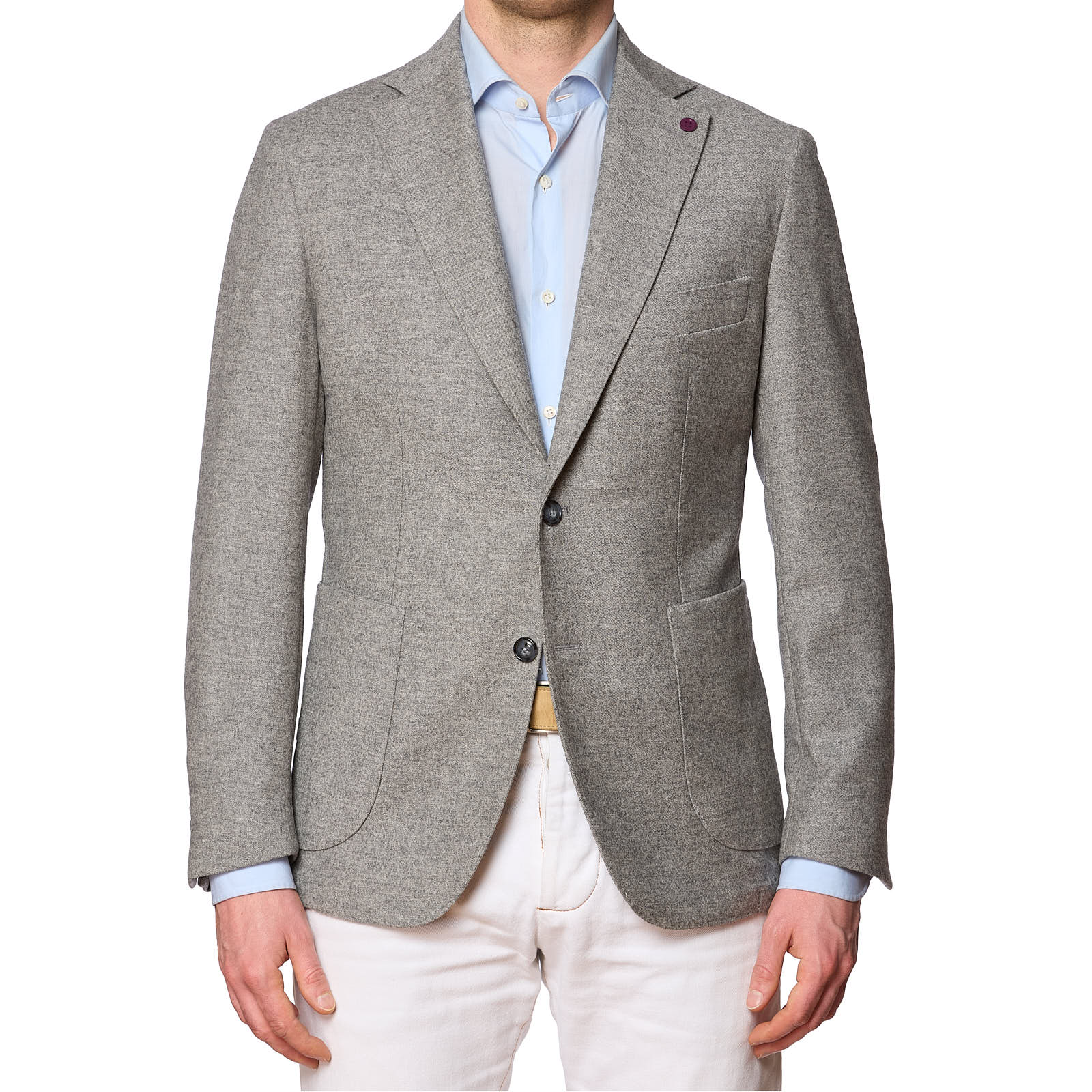 SARTORIA PARTENOPEA Gray Wool-Cashmere Unlined Jacket NEW Current Model