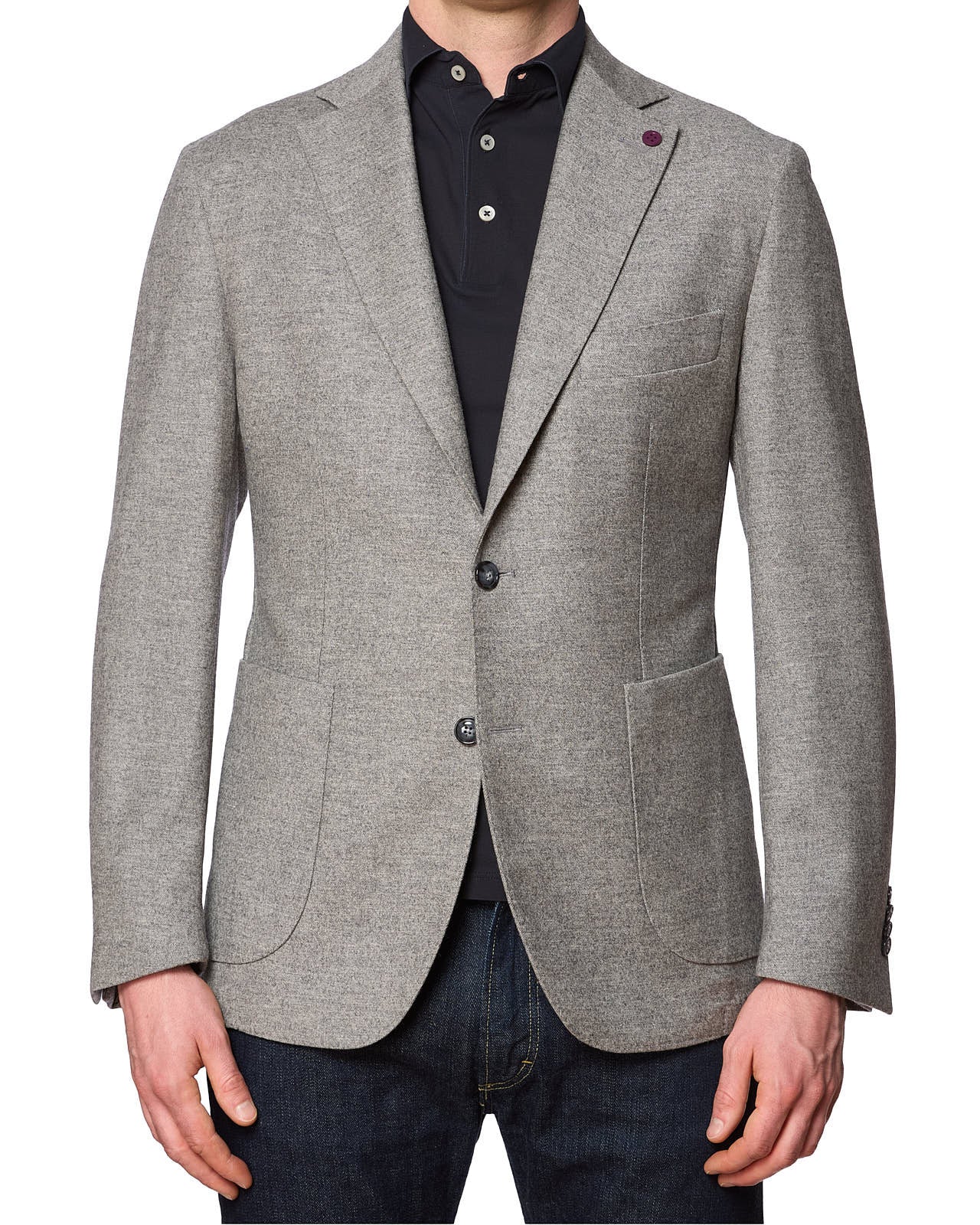 SARTORIA PARTENOPEA Gray Wool-Cashmere Unlined Jacket NEW Current Model