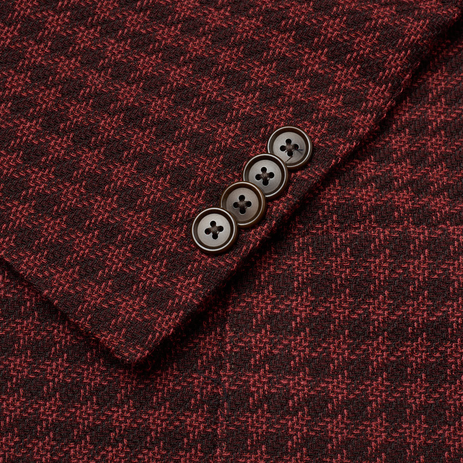 SARTORIA PARTENOPEA Red Check Wool-Poly Jacket EU 50 NEW US 40 Current Model