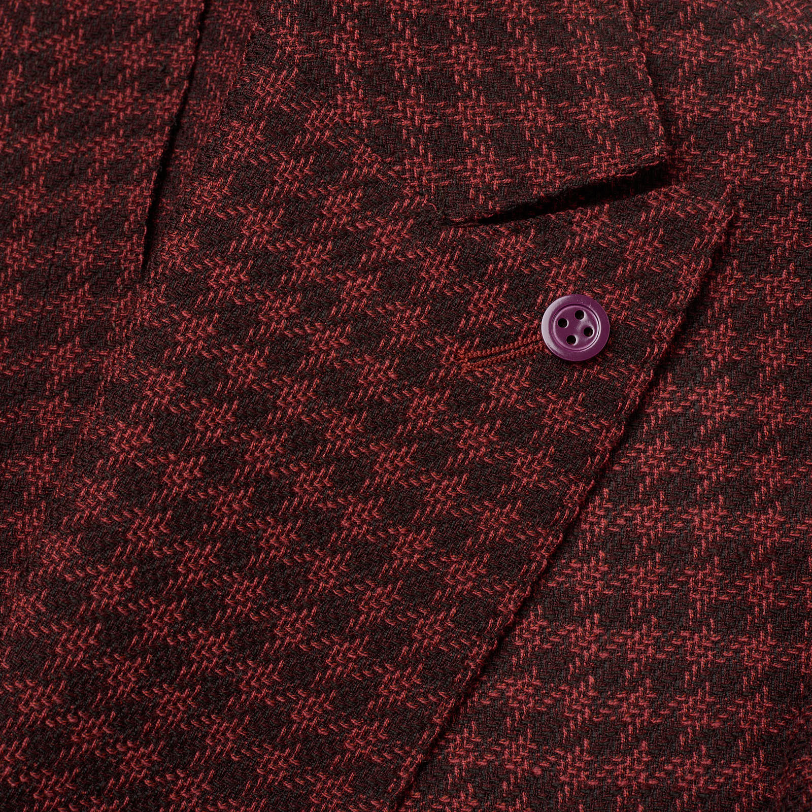 SARTORIA PARTENOPEA Red Check Wool-Poly Jacket EU 50 NEW US 40 Current Model