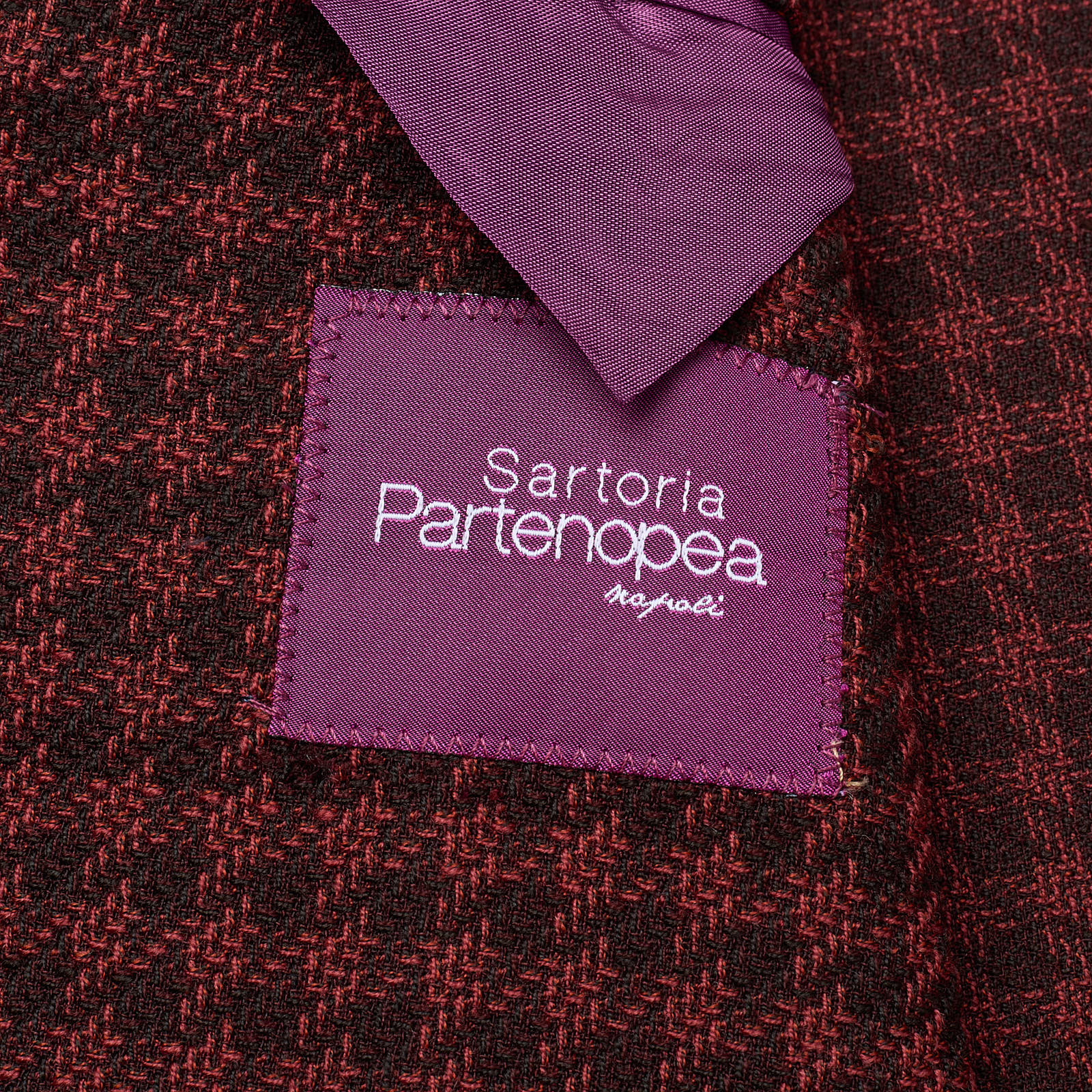 SARTORIA PARTENOPEA Red Check Wool-Poly Jacket EU 50 NEW US 40 Current Model