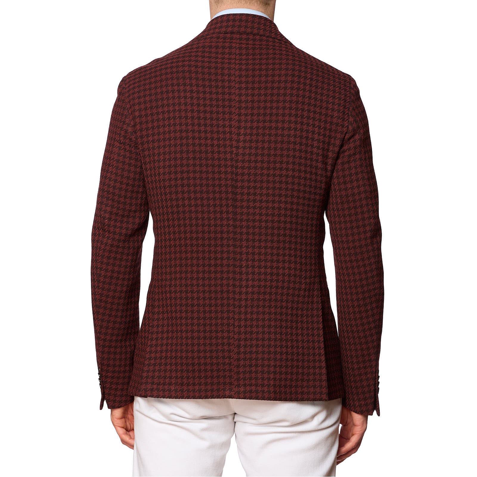 SARTORIA PARTENOPEA Red Check Wool-Poly Jacket EU 50 NEW US 40 Current Model