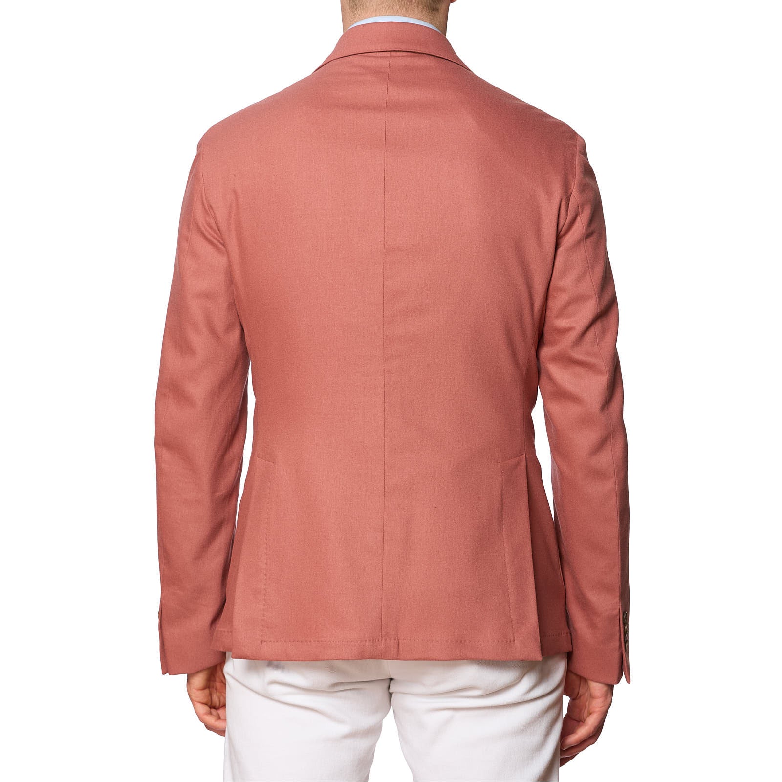 SARTORIA PARTENOPEA Salmon Pink Wool-Cashmere Jacket EU 52 NEW US 42  Current Model