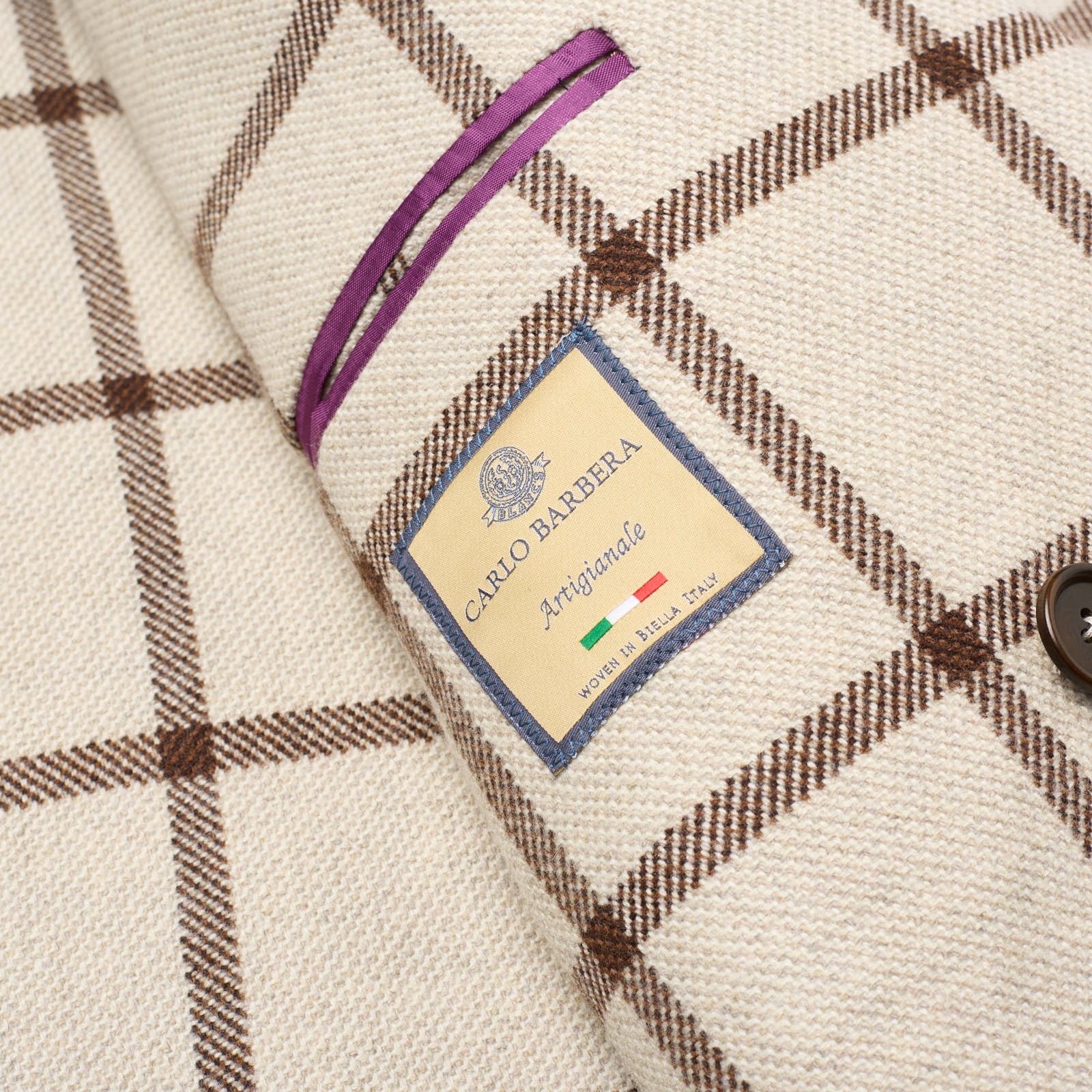 SARTORIA PARTENOPEA Gray Plaid Carlo Barbera Wool DB Jacket EU 48 NEW US 38 Current Model