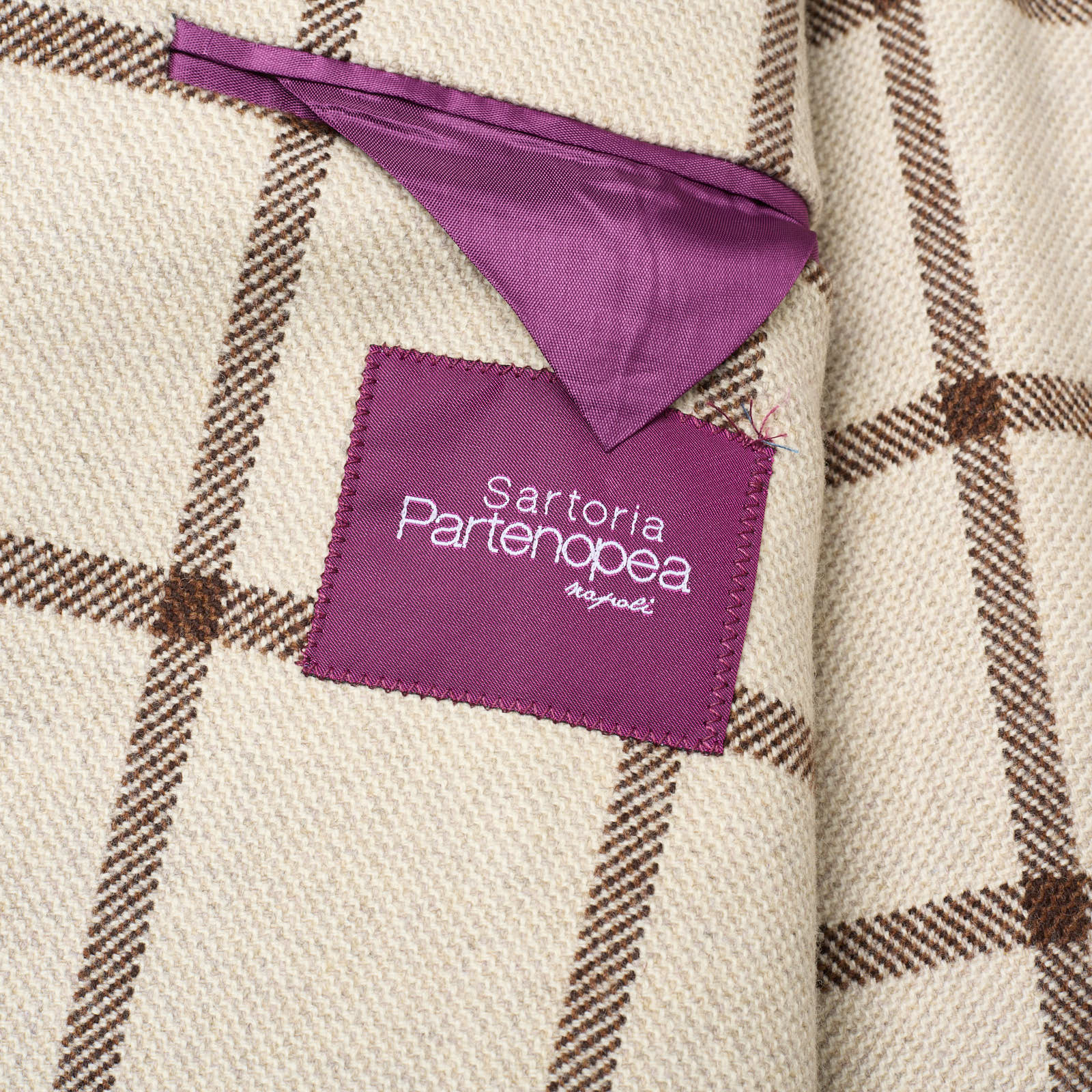 SARTORIA PARTENOPEA Gray Plaid Carlo Barbera Wool DB Jacket EU 48 NEW US 38 Current Model