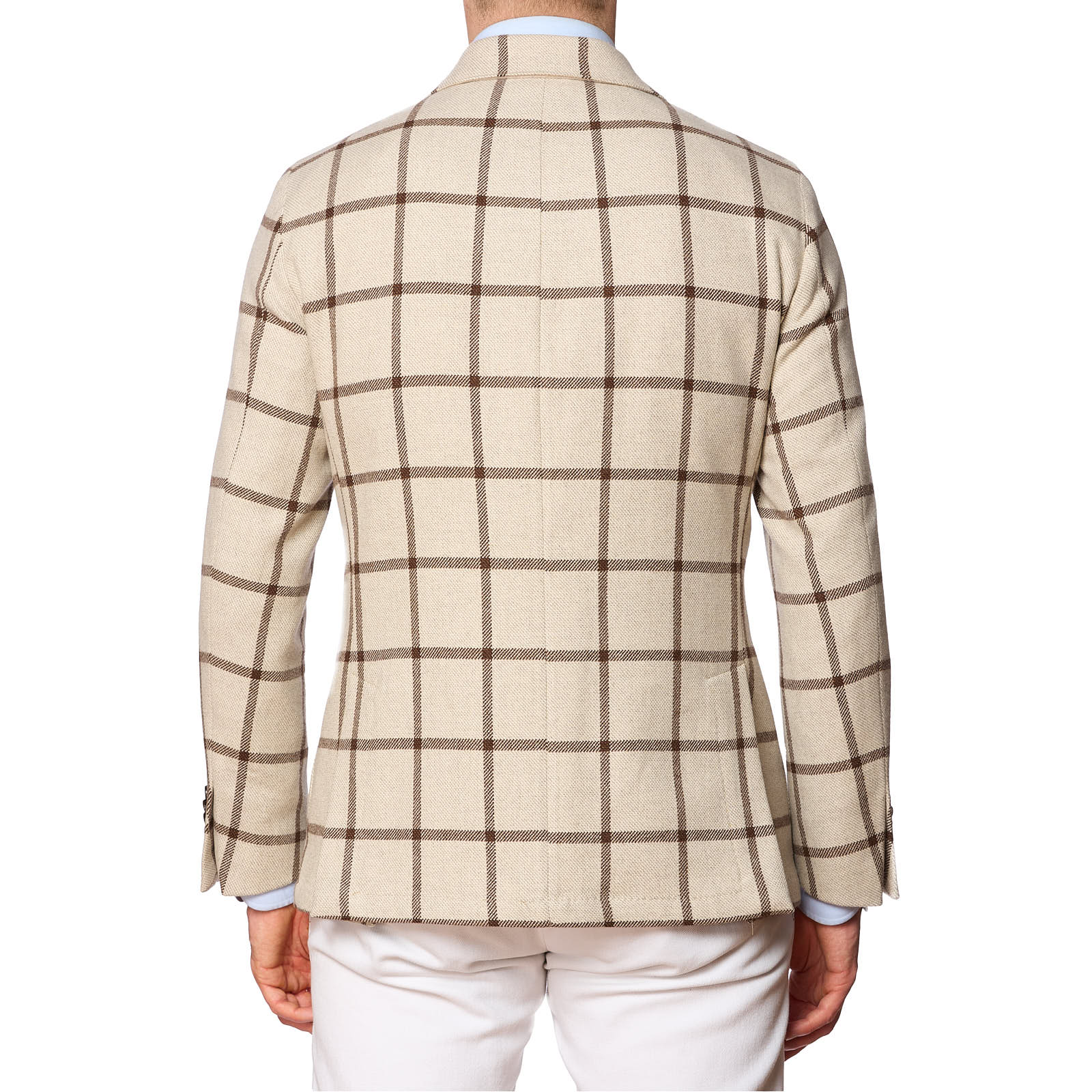 SARTORIA PARTENOPEA Gray Plaid Carlo Barbera Wool DB Jacket EU 48 NEW US 38 Current Model