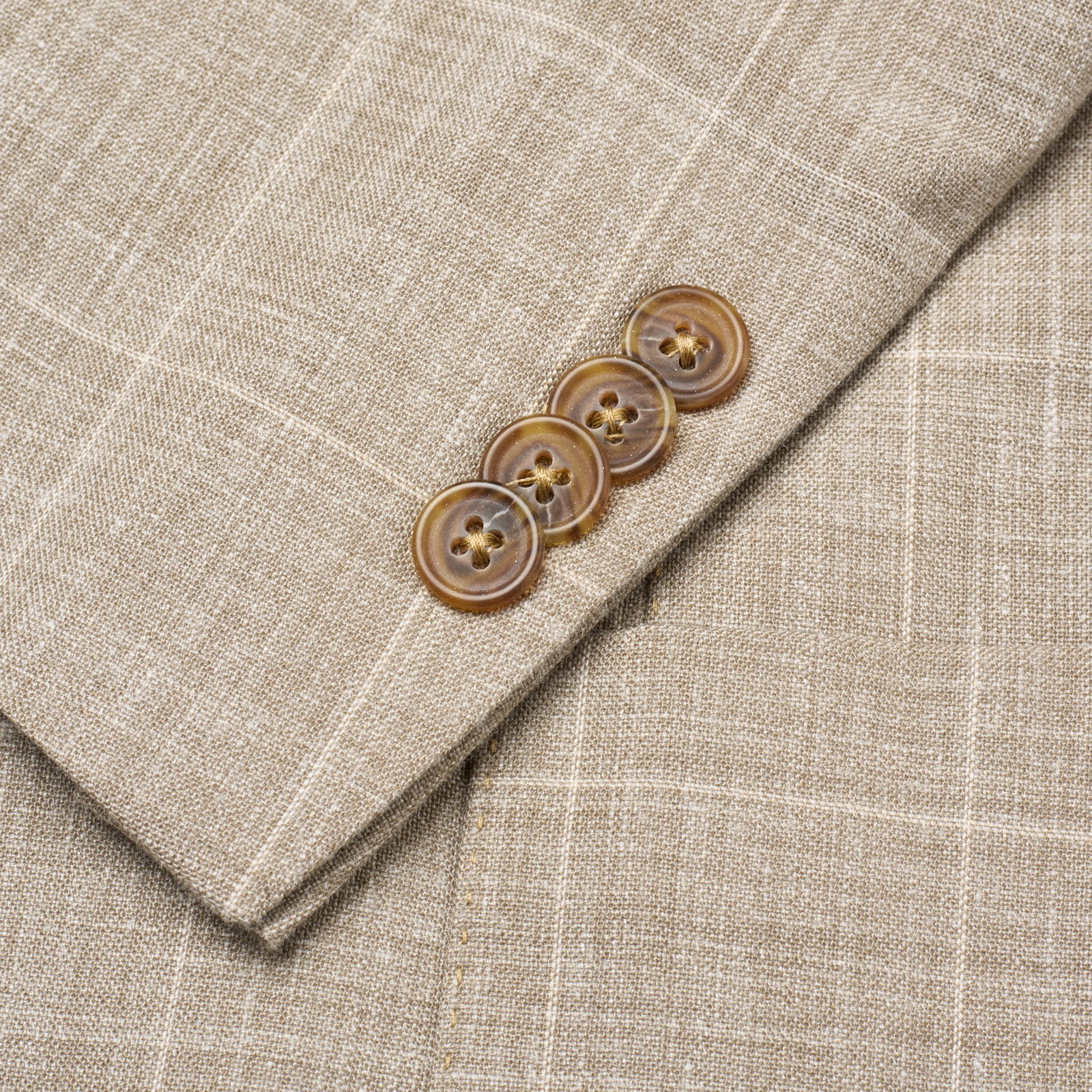 SARTORIA PARTENOPEA for DRINKWATER'S Gray Windowpane Linen Jacket NEW Current Model