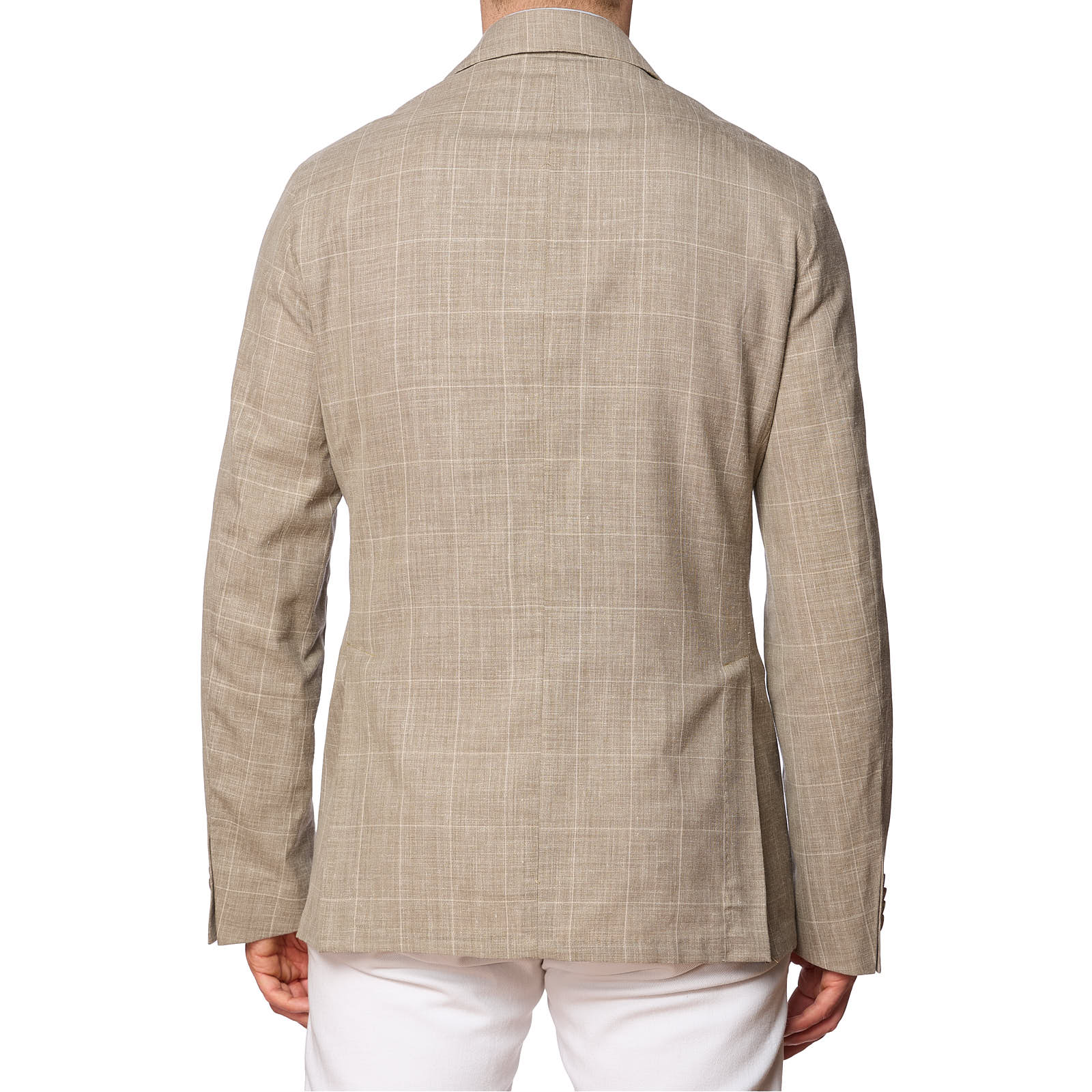 SARTORIA PARTENOPEA for DRINKWATER'S Gray Windowpane Linen Jacket NEW Current Model