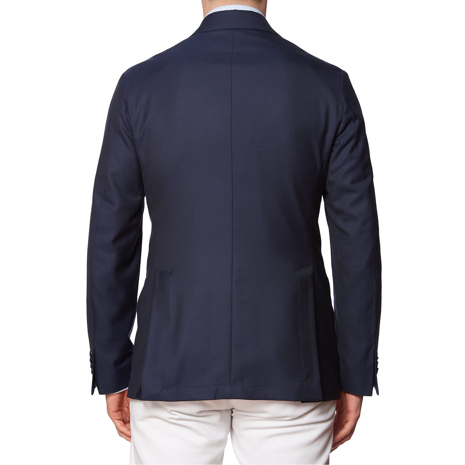 SARTORIA PARTENOPEA for MUST Blue Wool Unlined Jacket EU 50 NEW US 40  Current Model