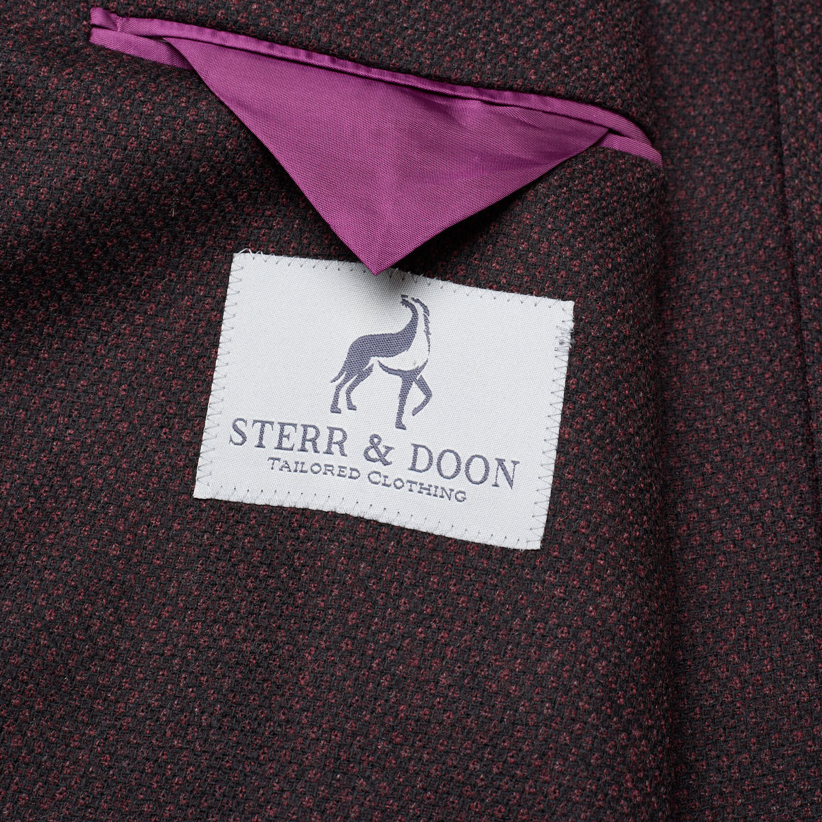 SARTORIA PARTENOPEA for STERR&DOON Burgundy Micro Wool Jacket EU 52 NEW US 42 Current Model