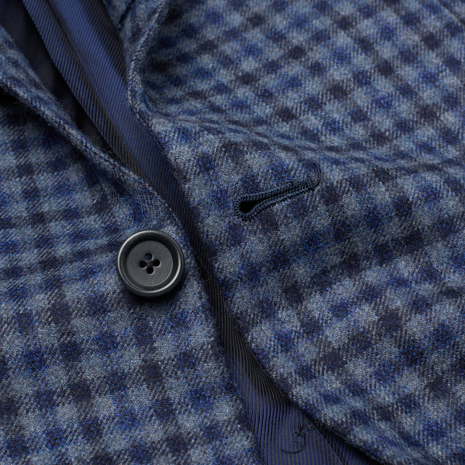 SARTORIA PARTENOPEA for VANNUCCI Handmade Blue Wool-Cashmere Jacket NEW