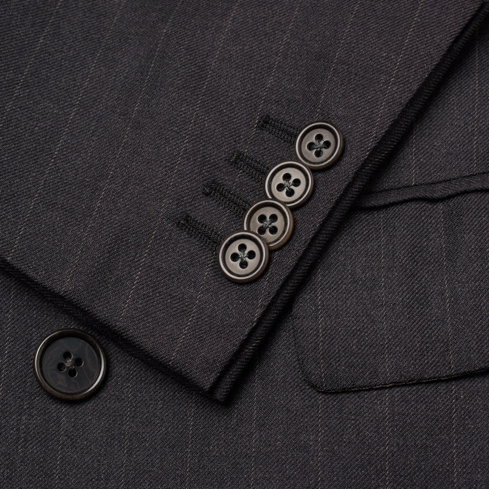 SARTORIA PARTENOPEA for VANNUCCI Handmade Gray Wool DB Jacket EU 50 US 40