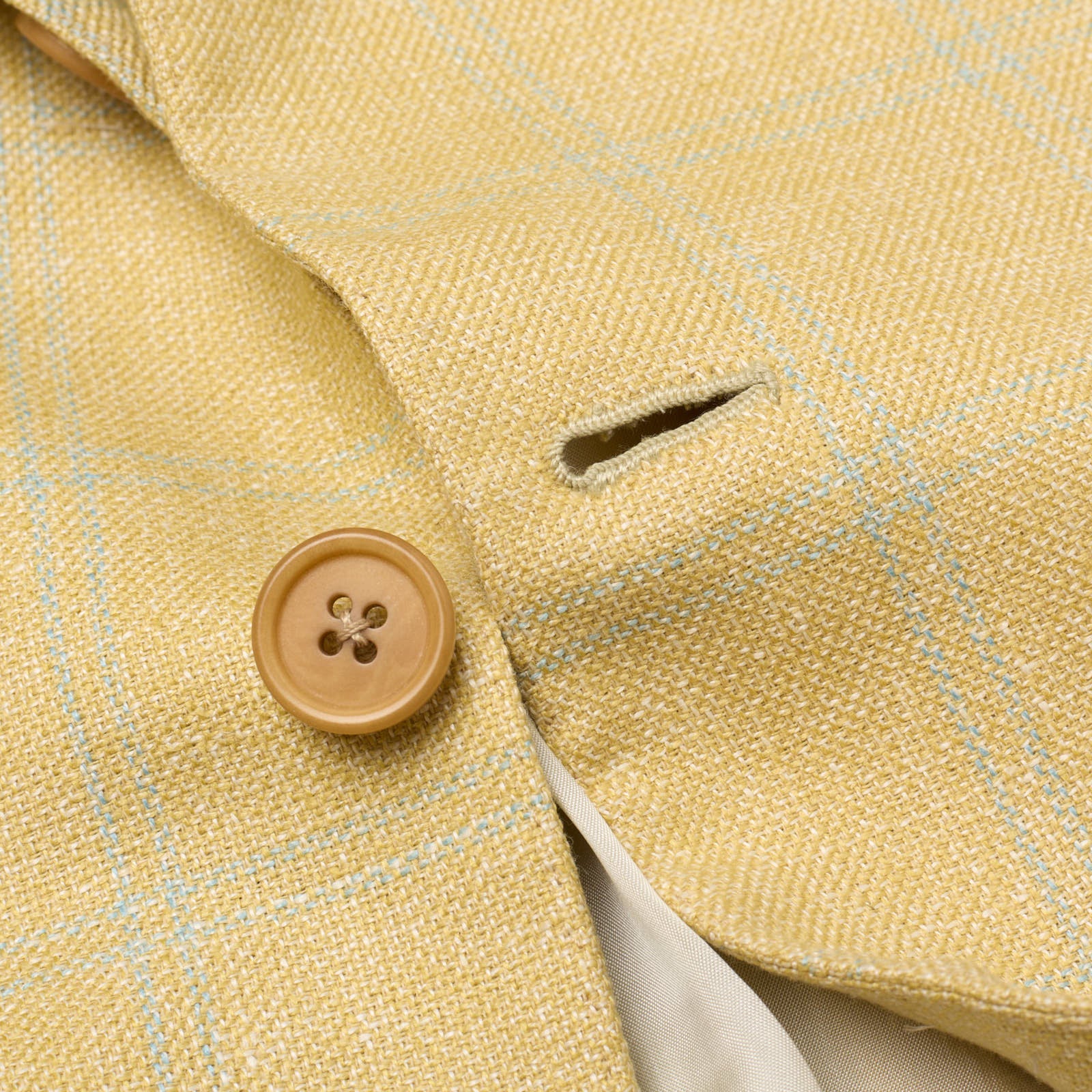 SARTORIA PARTENOPEA for VANNUCCI Yellow Mohair-Silk-Wool Jacket EU 48 NEW US 38