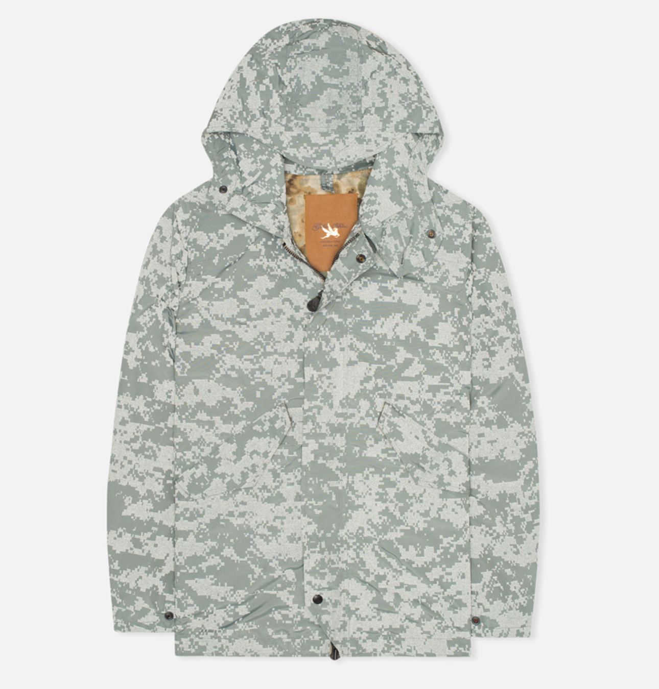 SPIEWAK & SONS Golden Fleece Gray Reflective Camo Nylon Jacket Parka XL USA Made