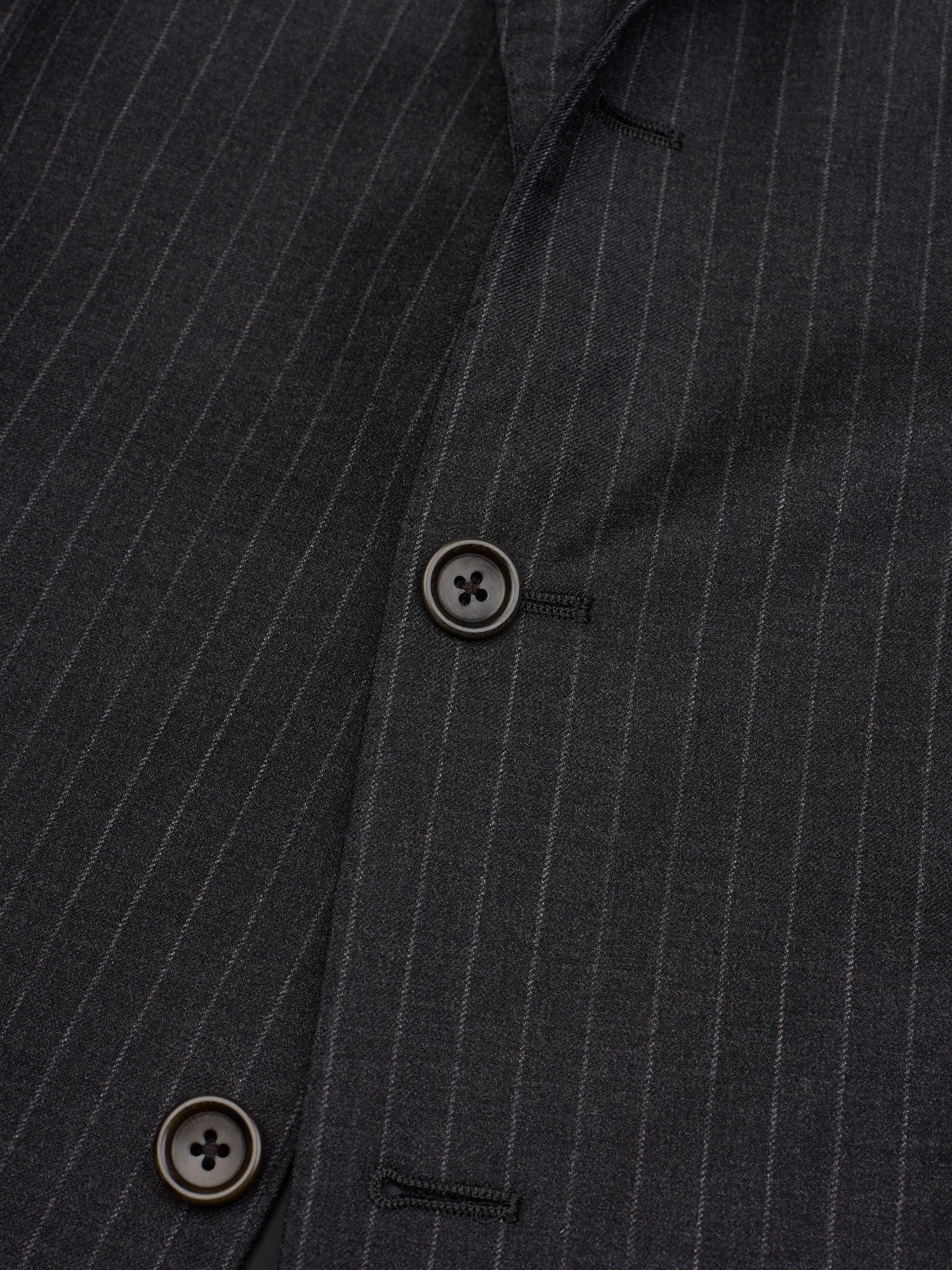 Sir Wilson Torino Dark Gray Striped Wool–Cashmere Business Suit