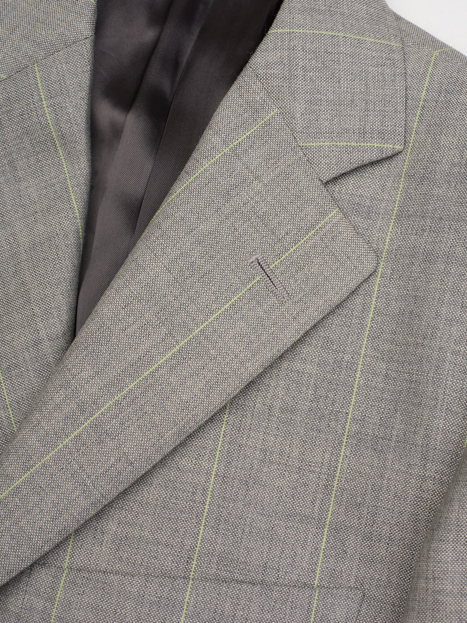 Sir Wilson Torino Gray Striped Carlo Barbera Mohair–Wool–Cashmere Suit