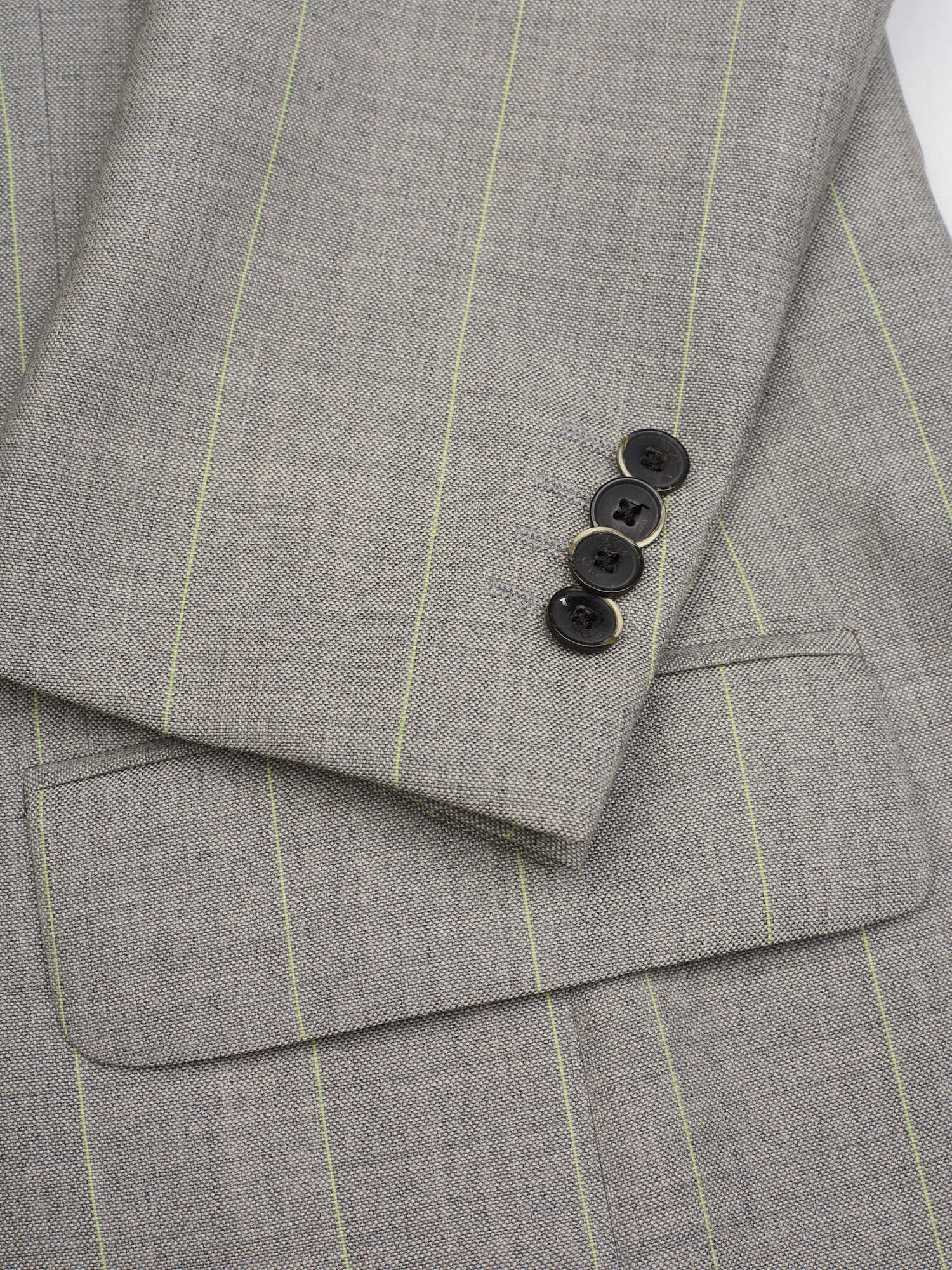 Sir Wilson Torino Gray Striped Carlo Barbera Mohair–Wool–Cashmere Suit