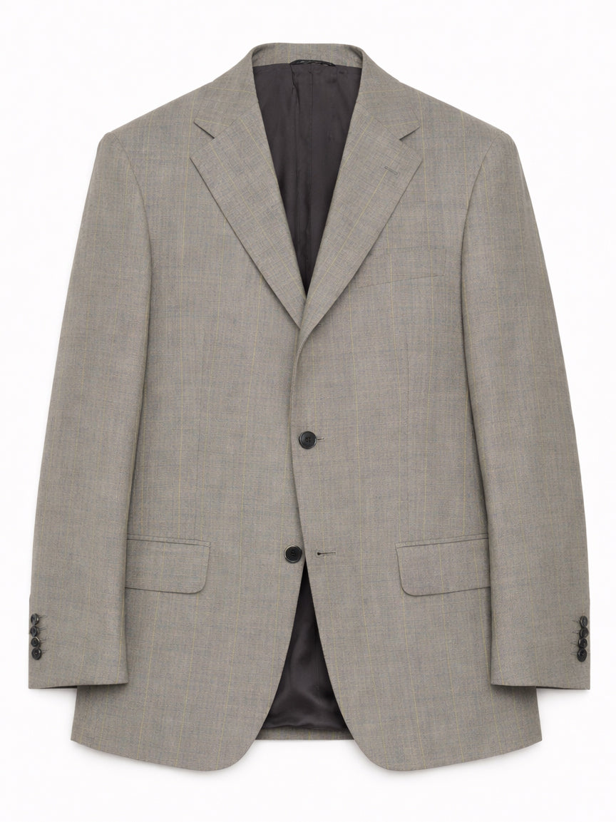 Sir Wilson Torino Gray Striped Carlo Barbera Mohair–Wool–Cashmere Suit