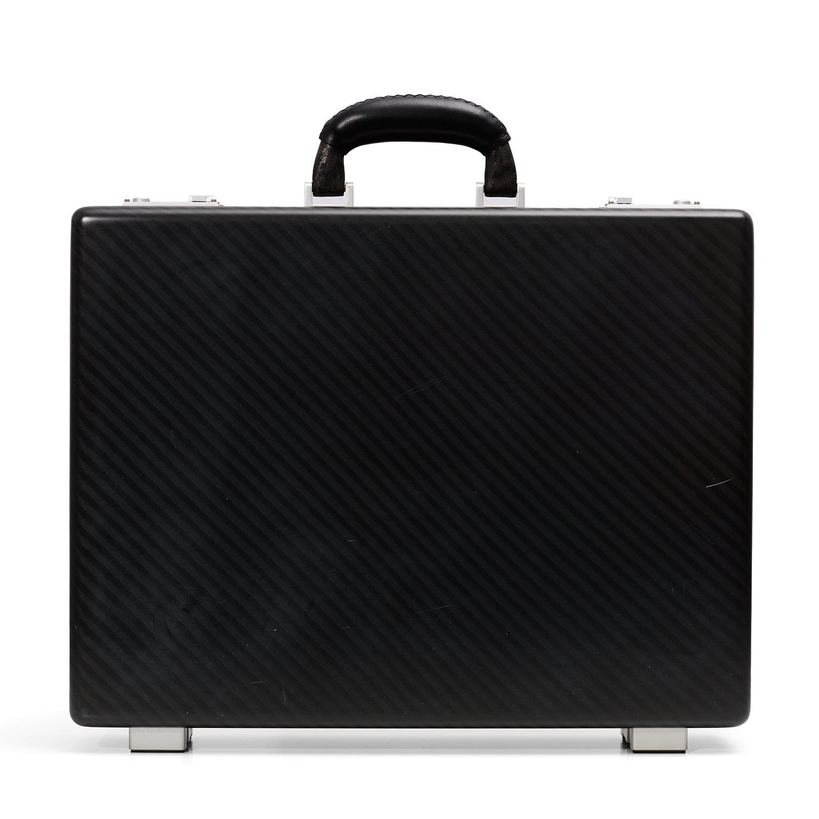 TECKNOMONSTER Cavok Opaque Black Carbon Fiber Document Case NEW