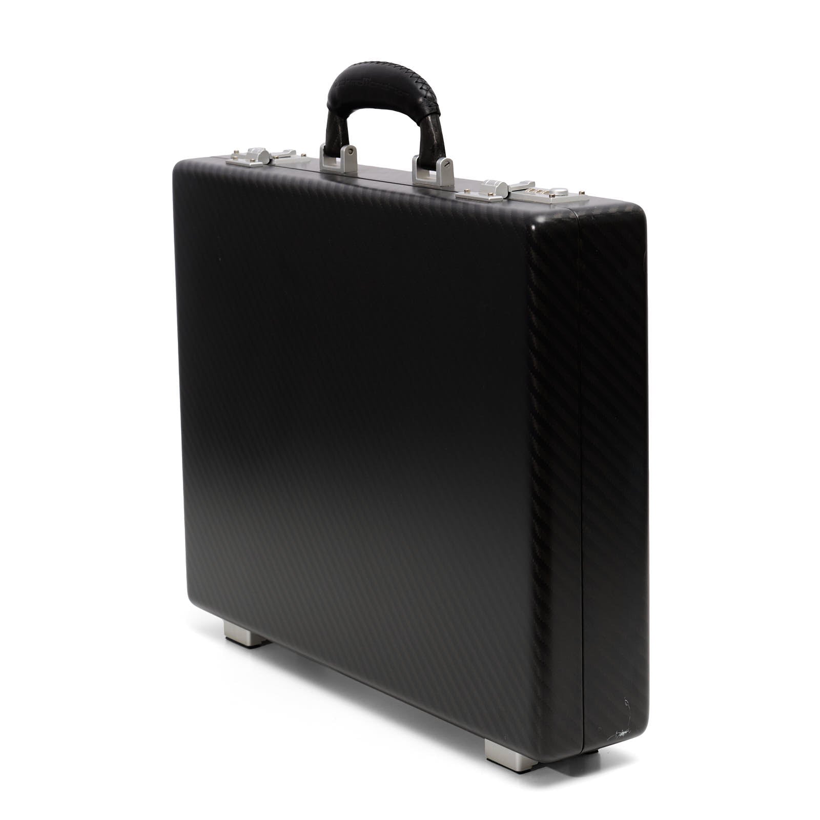 TECKNOMONSTER Cavok Opaque Black Carbon Fiber Document Case NEW