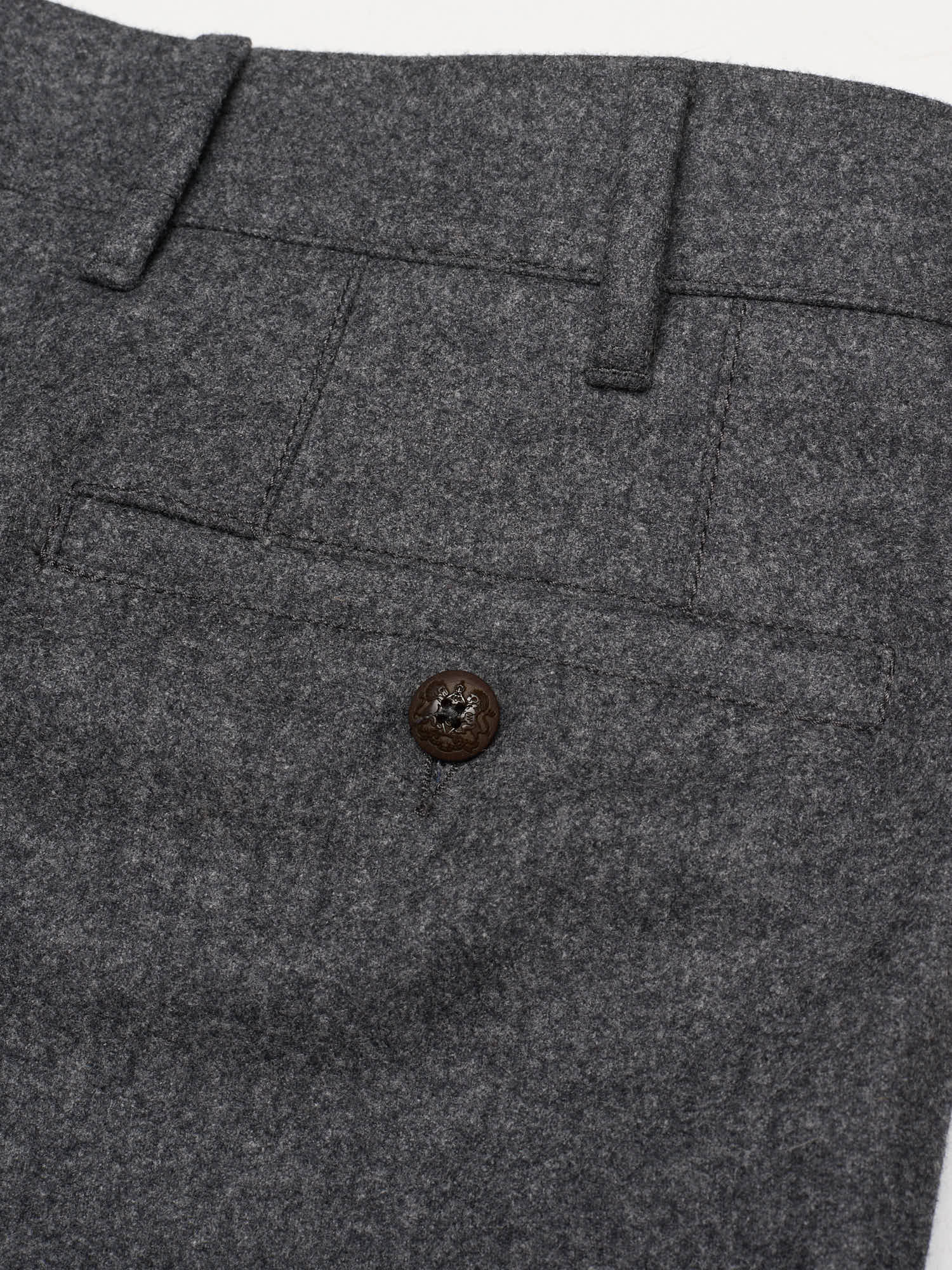 THE GIGI Gray Flannel Wool Dress Pants EU 48 NEW US 32