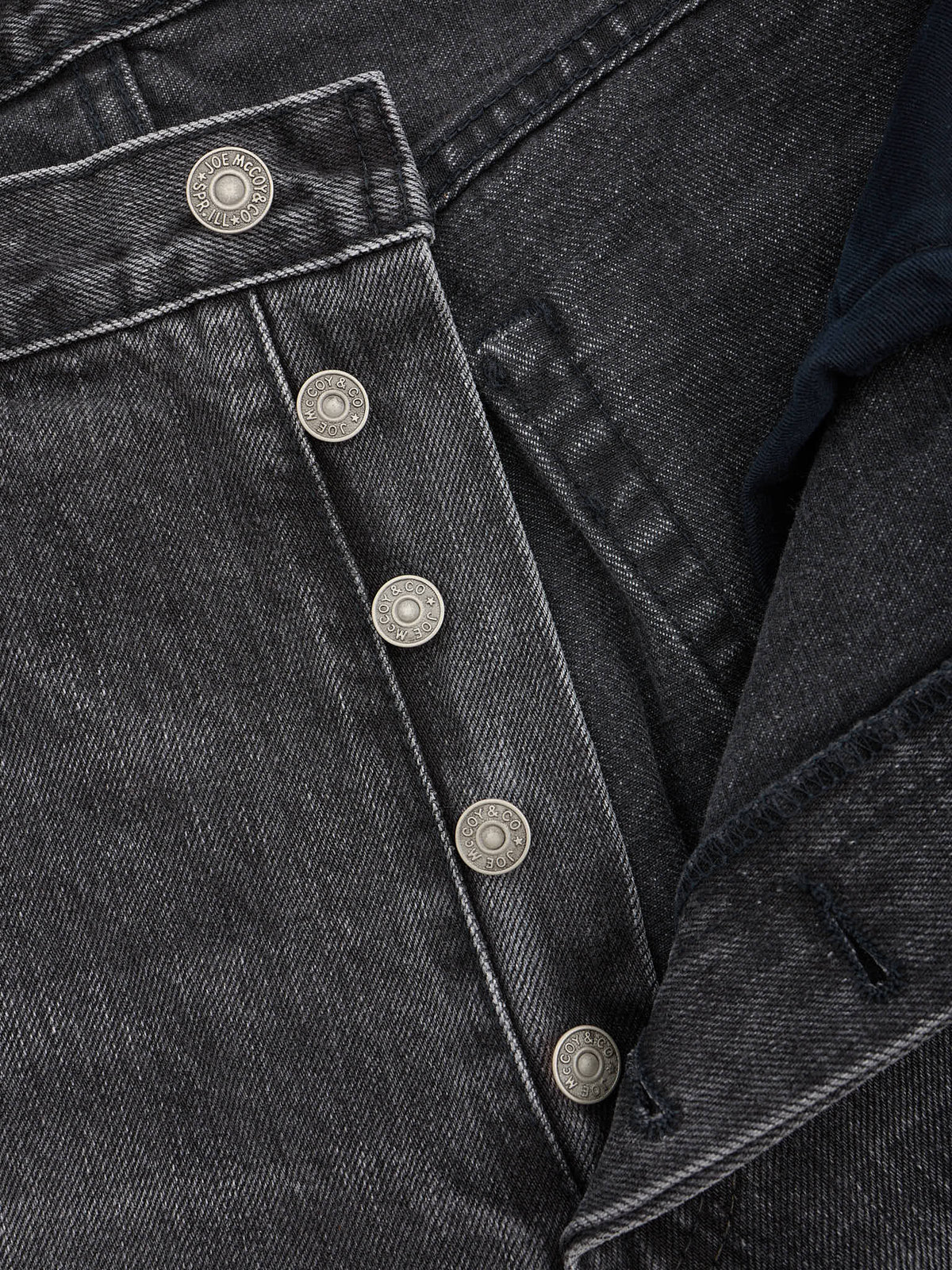 THE REAL MCCOY'S 996BK Gray Denim Cotton Selvedge Jeans