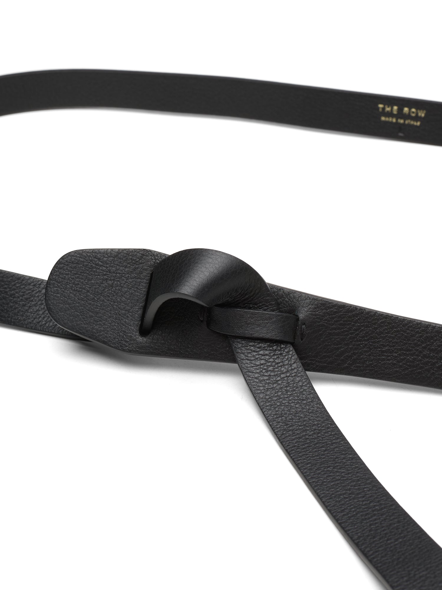 THE ROW Black Knotted Bovine Leather Belt Size L NEW