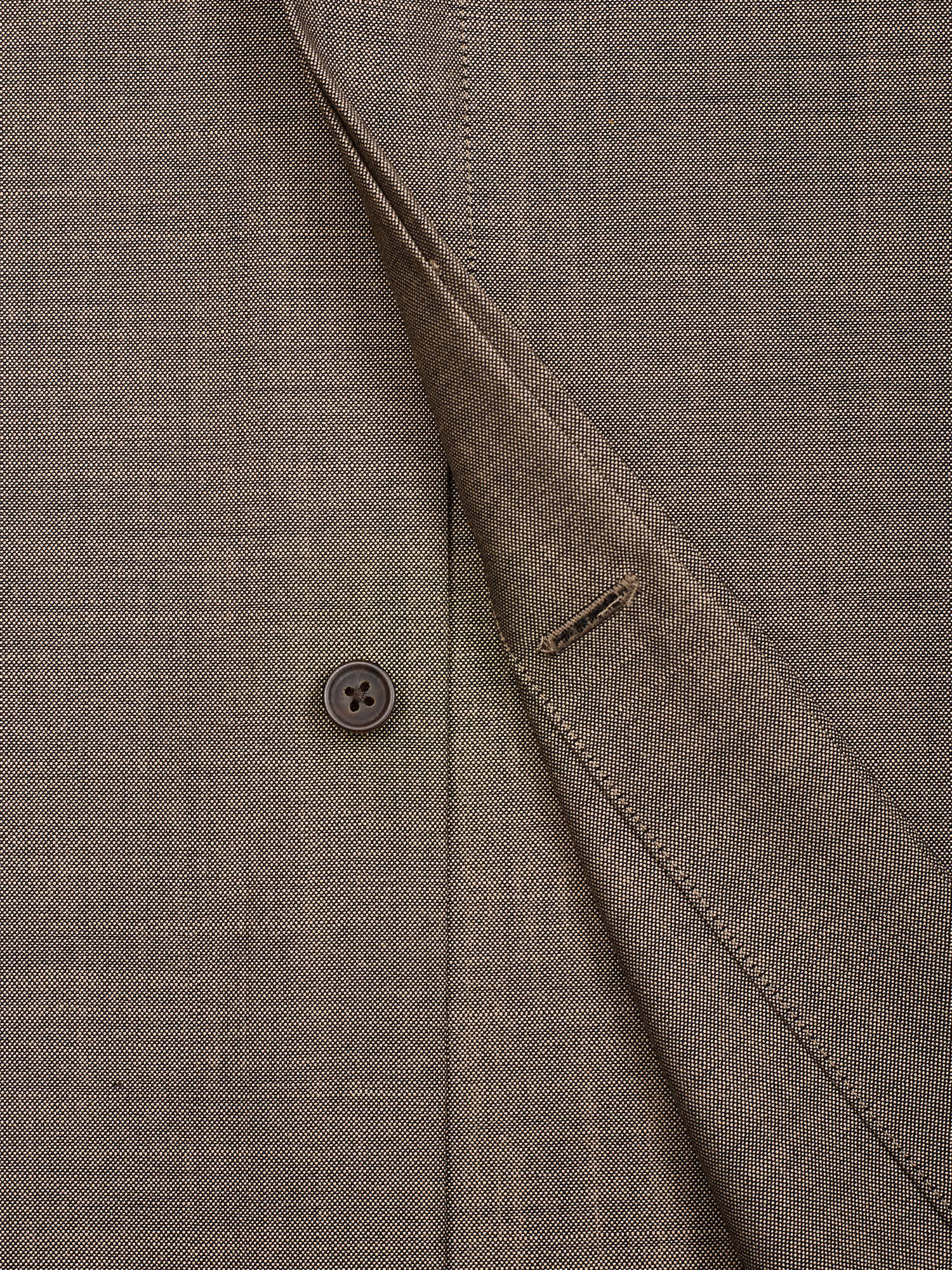 THE ROW "Zachary" Brown Wool-Mohair Oversized Shirt NEW Size L Camel & Black