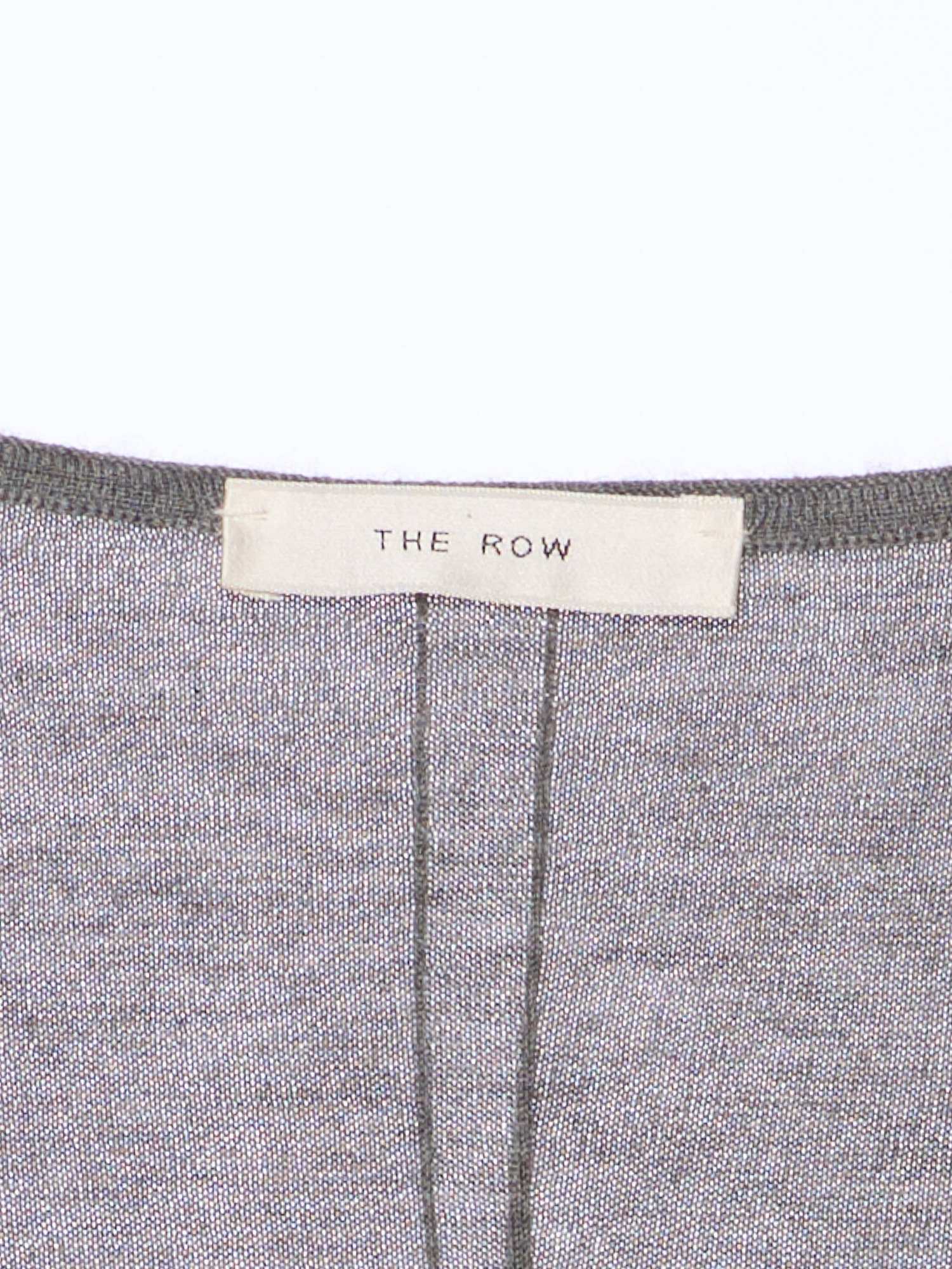 THE ROW Gray Pure Cashmere Crewneck Sweater Size L