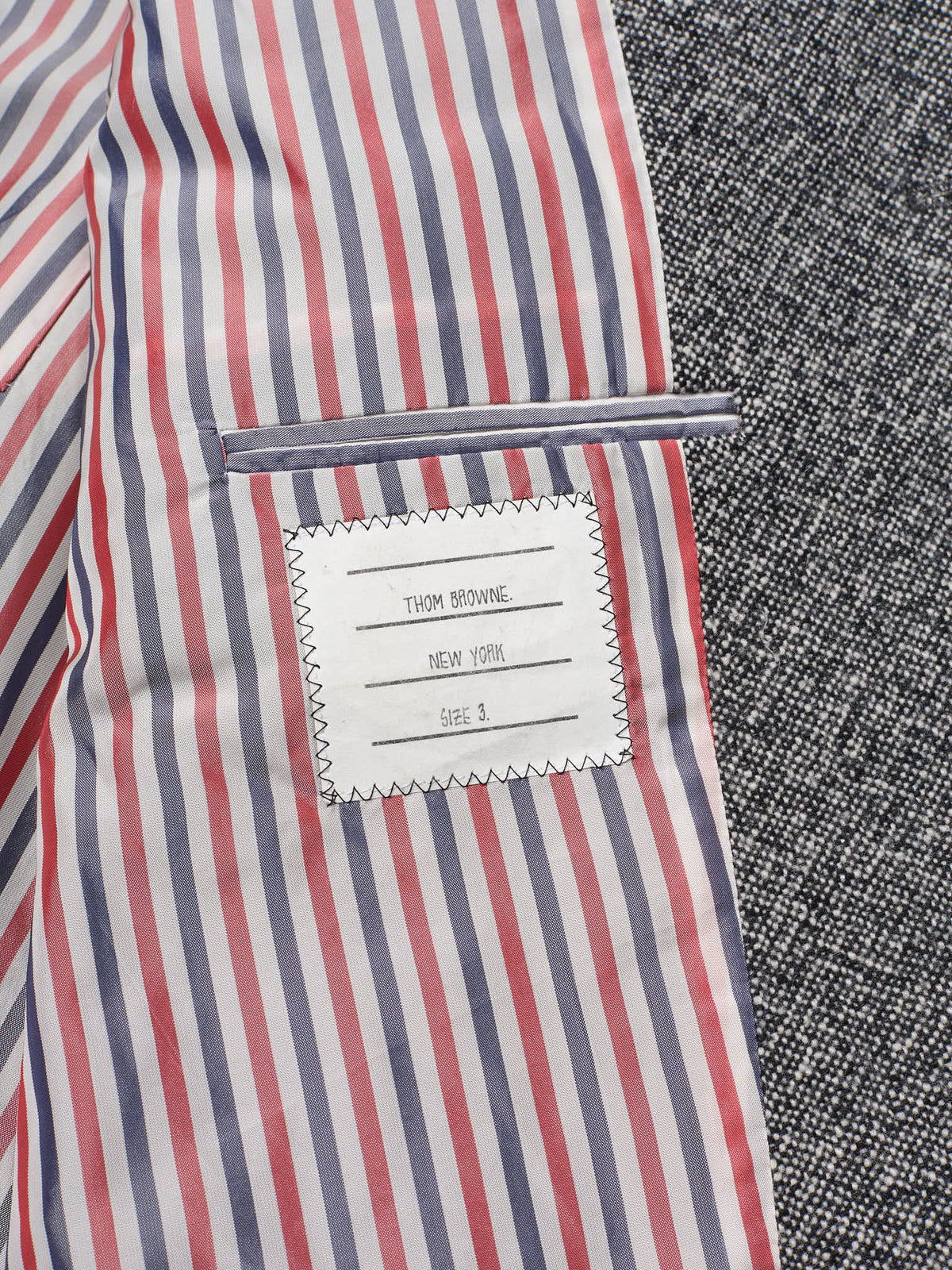 THOM BROWNE New York Gray Birdseye Cashmere Sport Jacket