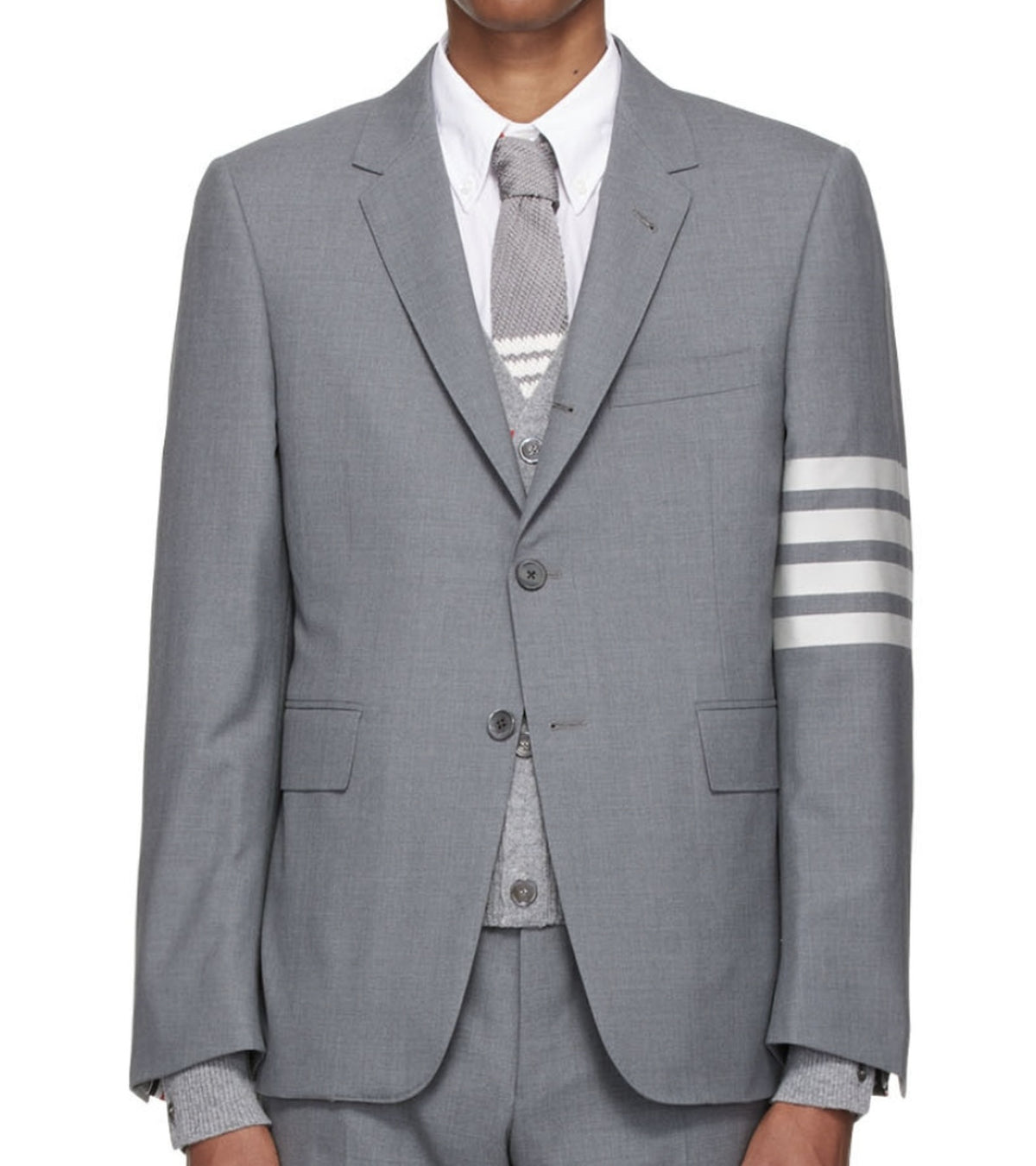 THOM BROWNE New York Gray Wool 4-Bar Sport Jacket Blazer NEW