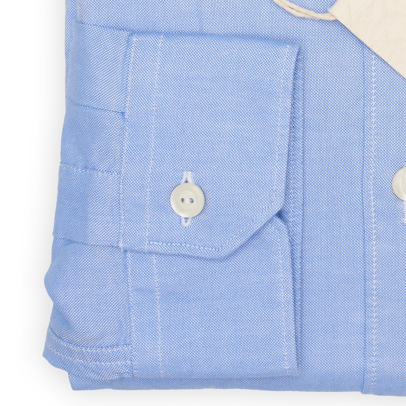 TINTORIA MATTEI 954 Blue Oxford Cotton Dress Shirt EU 38 NEW US 15