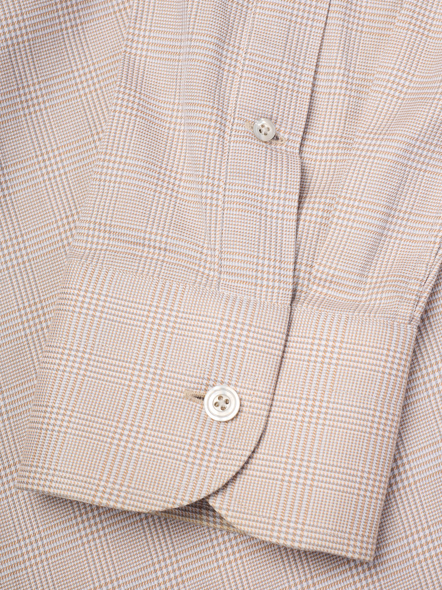 TOM FORD Beige Glen Plaid Cotton Dress Shirt EU 41 NEW US 16