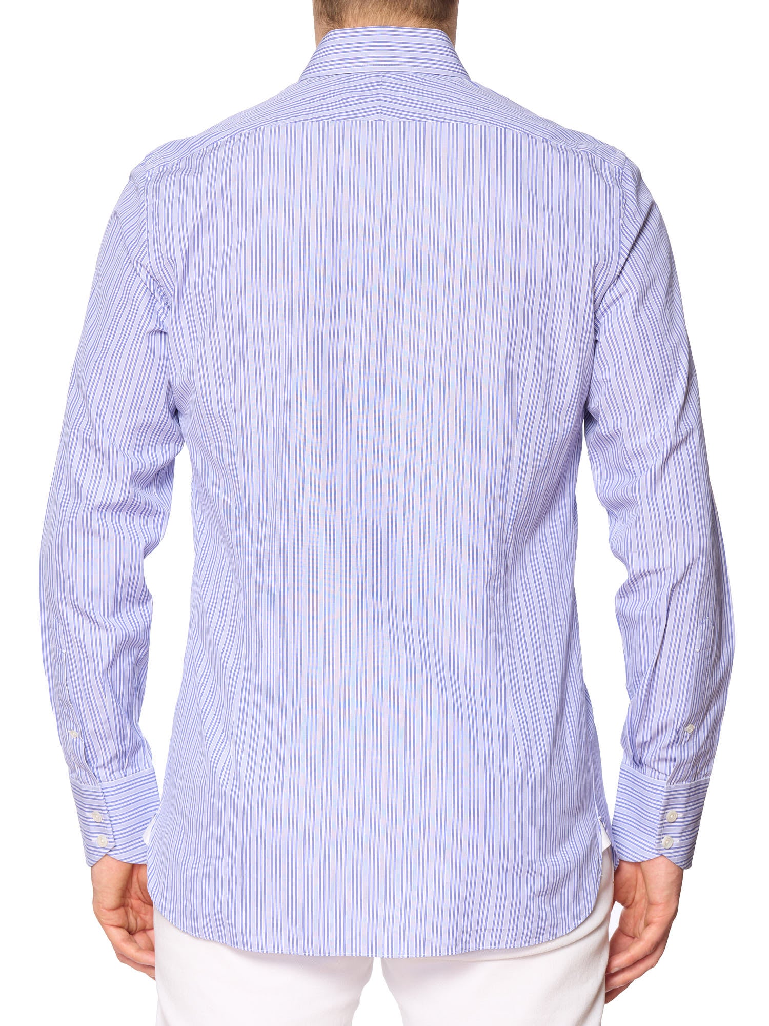 TOM FORD Blue Striped Cotton Dress Shirt EU 40 NEW US 15.75