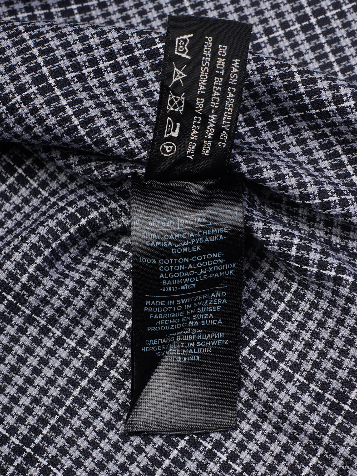 TOM FORD Gray Plaid Micro Pattern Cotton Dress Shirt EU 39 NEW US 15.5